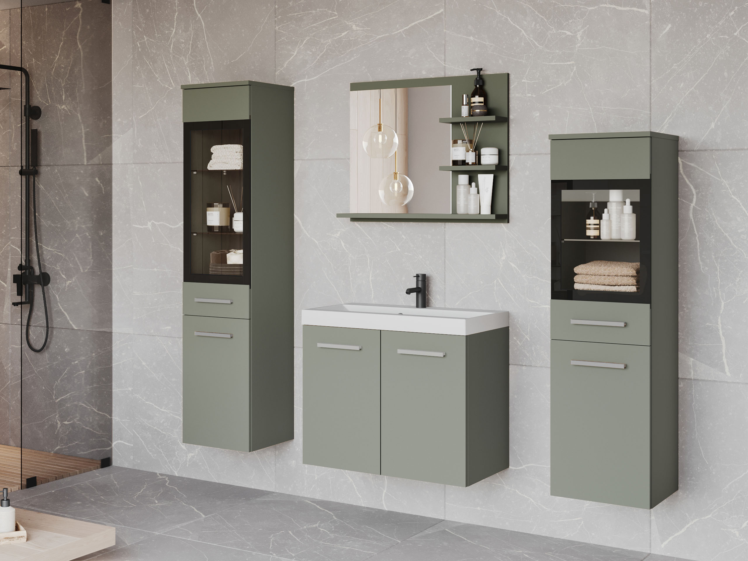 Vonios komplektas Sarasota 141 (Dusty žalia)