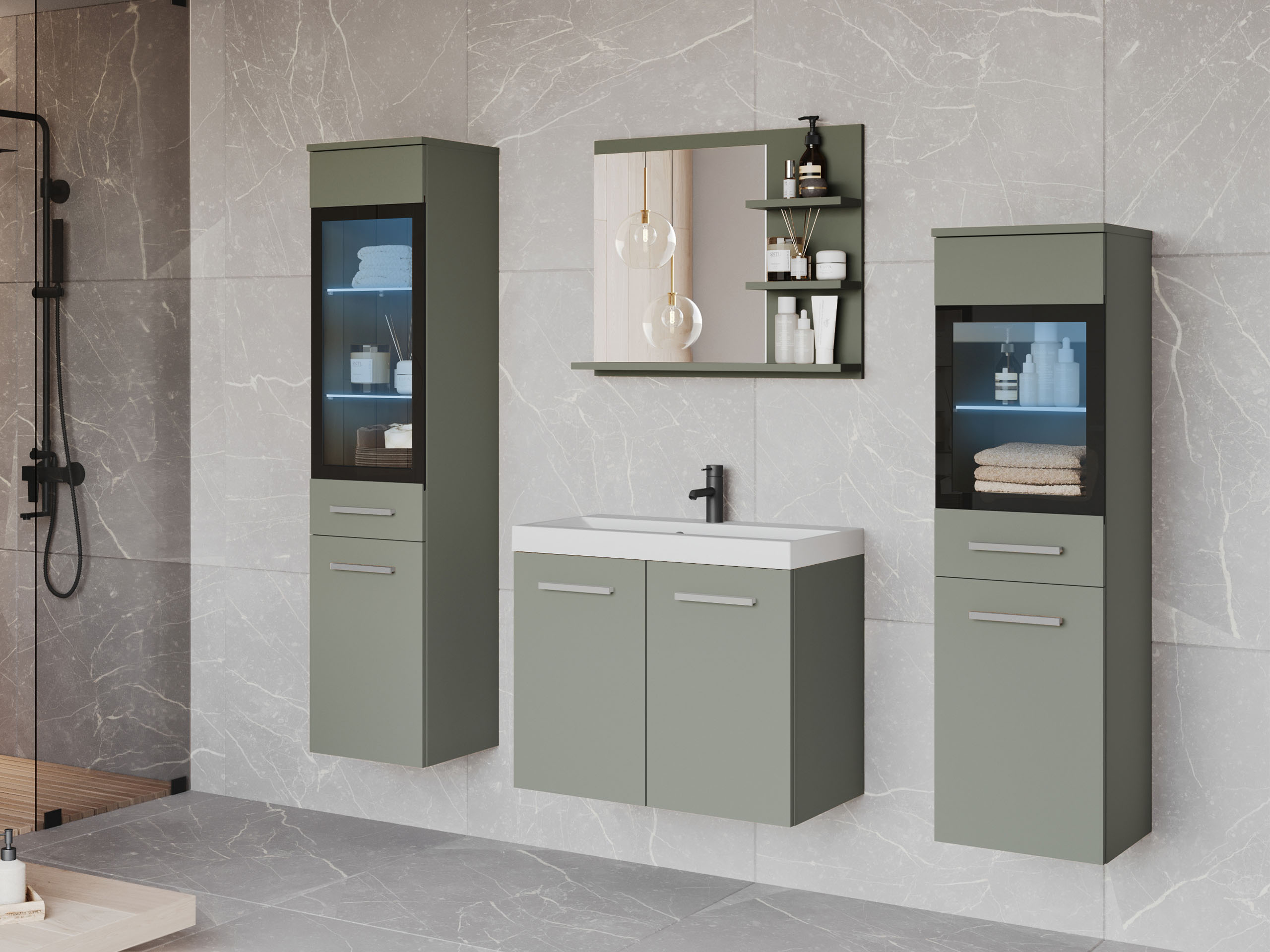 Vonios komplektas Sarasota 141 (Dusty žalia)