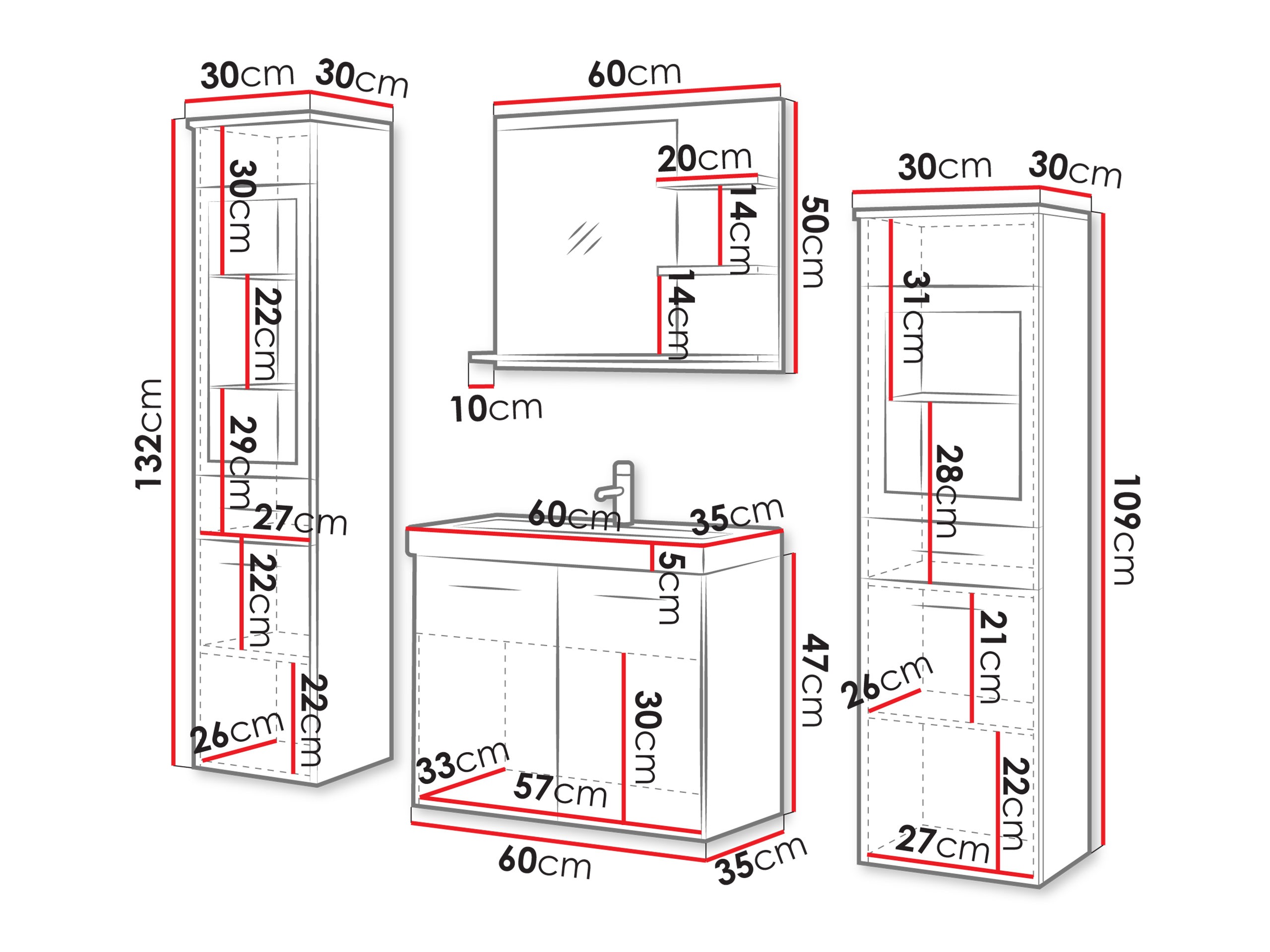 Vonios komplektas Sarasota 141 (Dusty žalia)