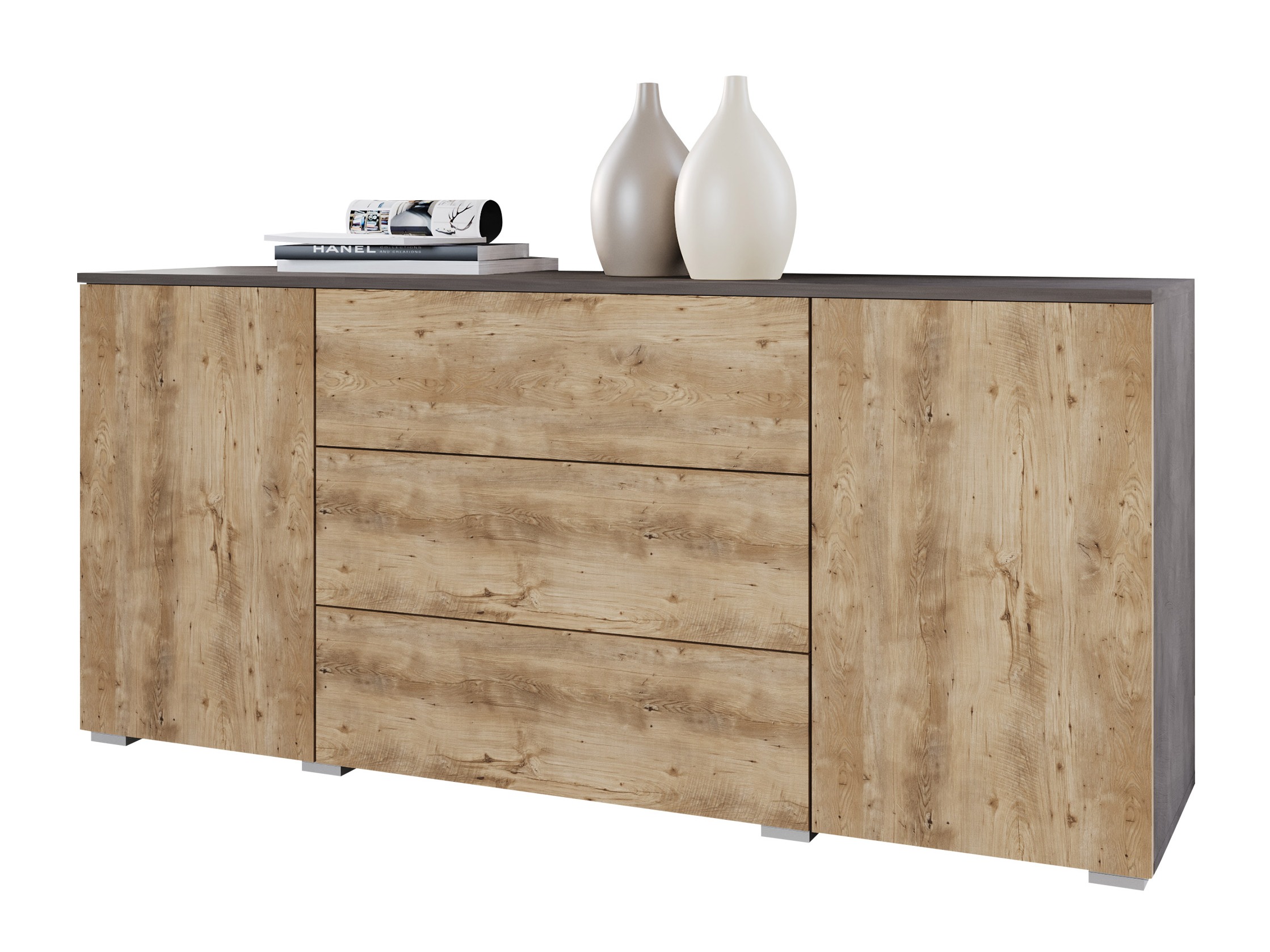 Komoda Sarasota 129 (Matera pilka + Kaštonas)