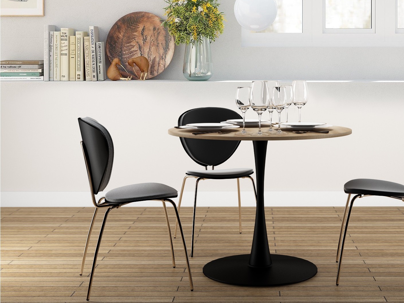 Stalas Denton 809 (Ąžuolas + Juoda)