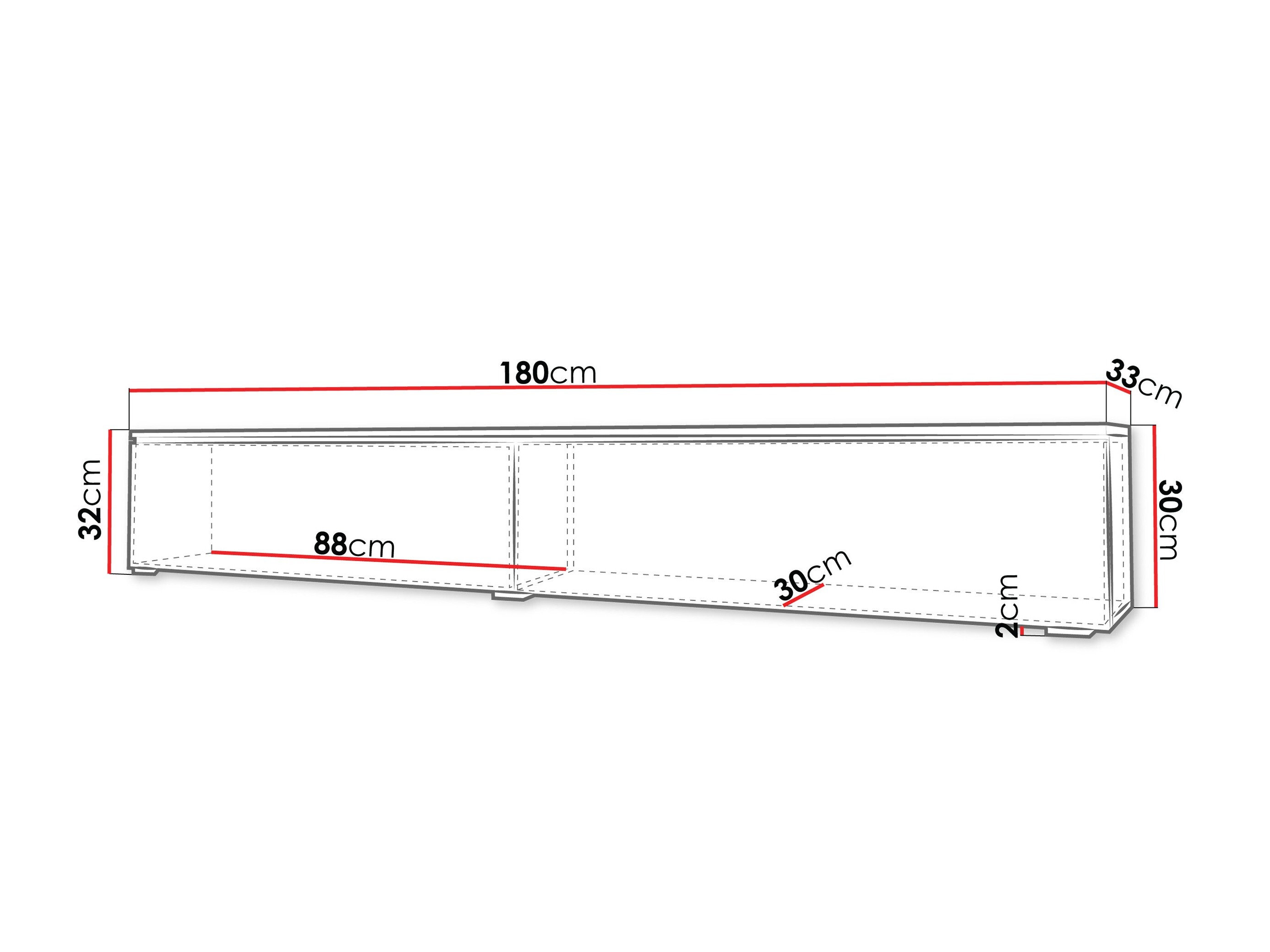 TV staliukas Sarasota 121 (Dusty žalia)