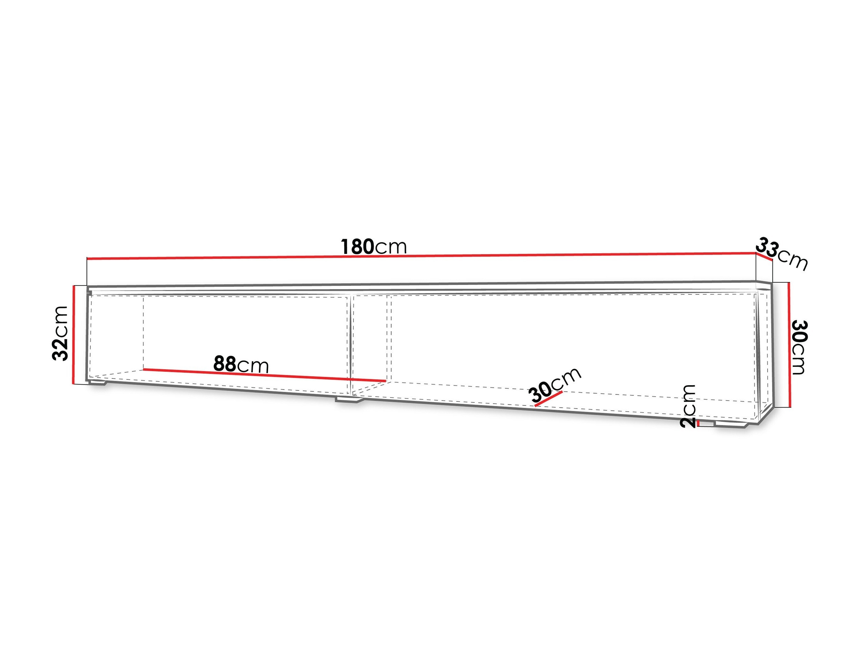 TV staliukas Sarasota 121 (Matera pilka + Kaštonas)