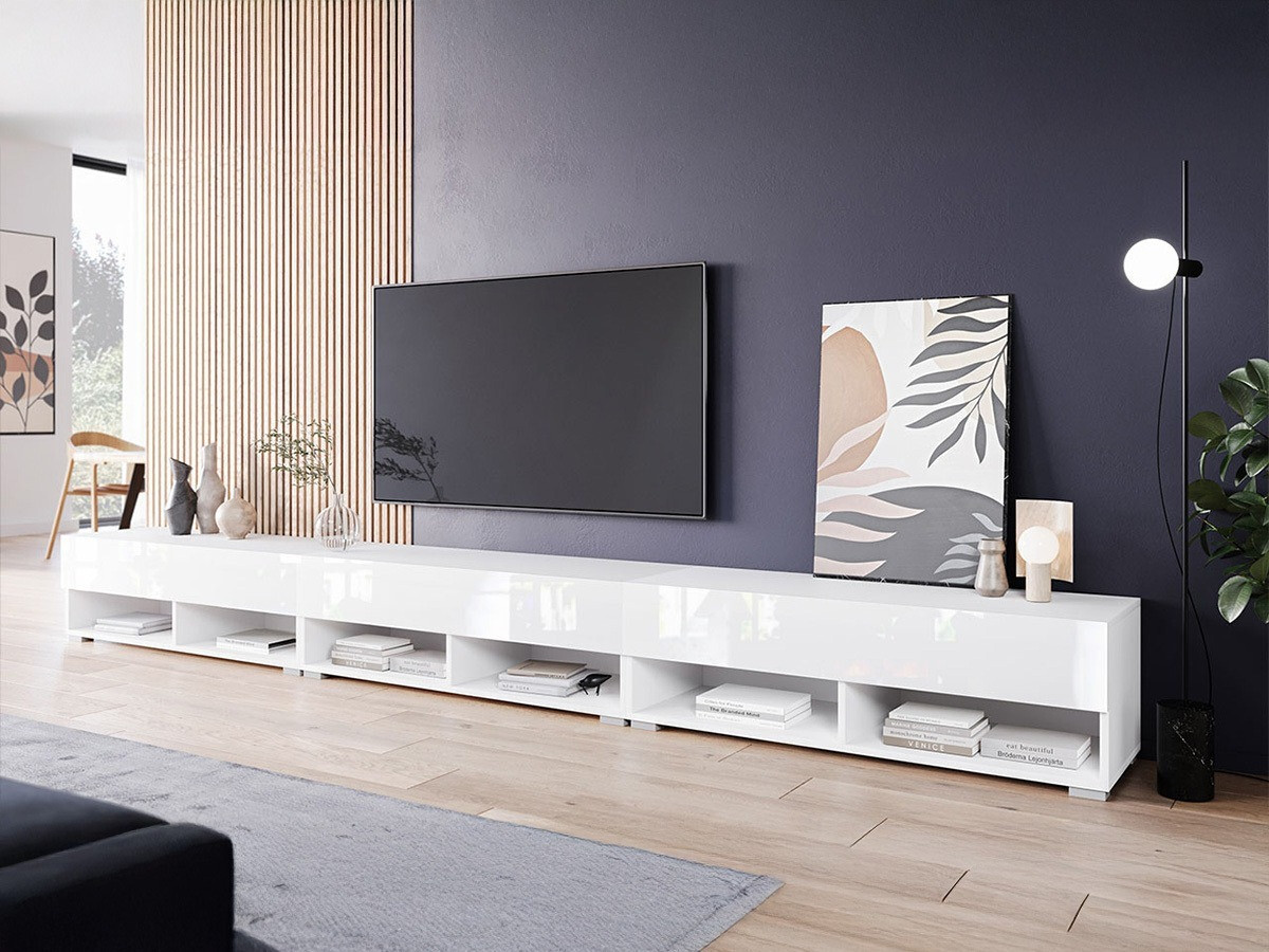 TV staliukas Sarasota 144 (Balta + Blizgi balta)
