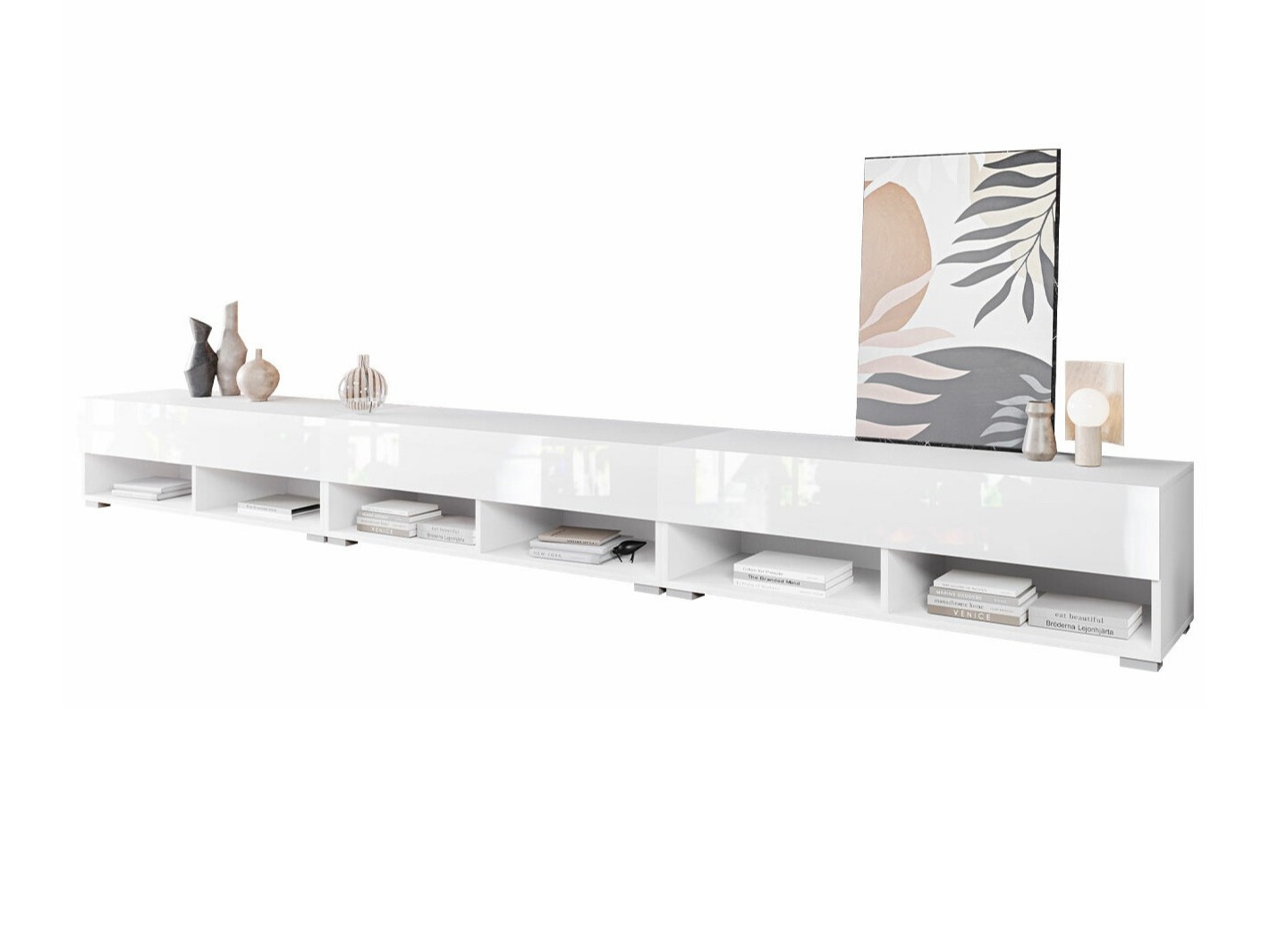 TV staliukas Sarasota 144 (Balta + Blizgi balta)