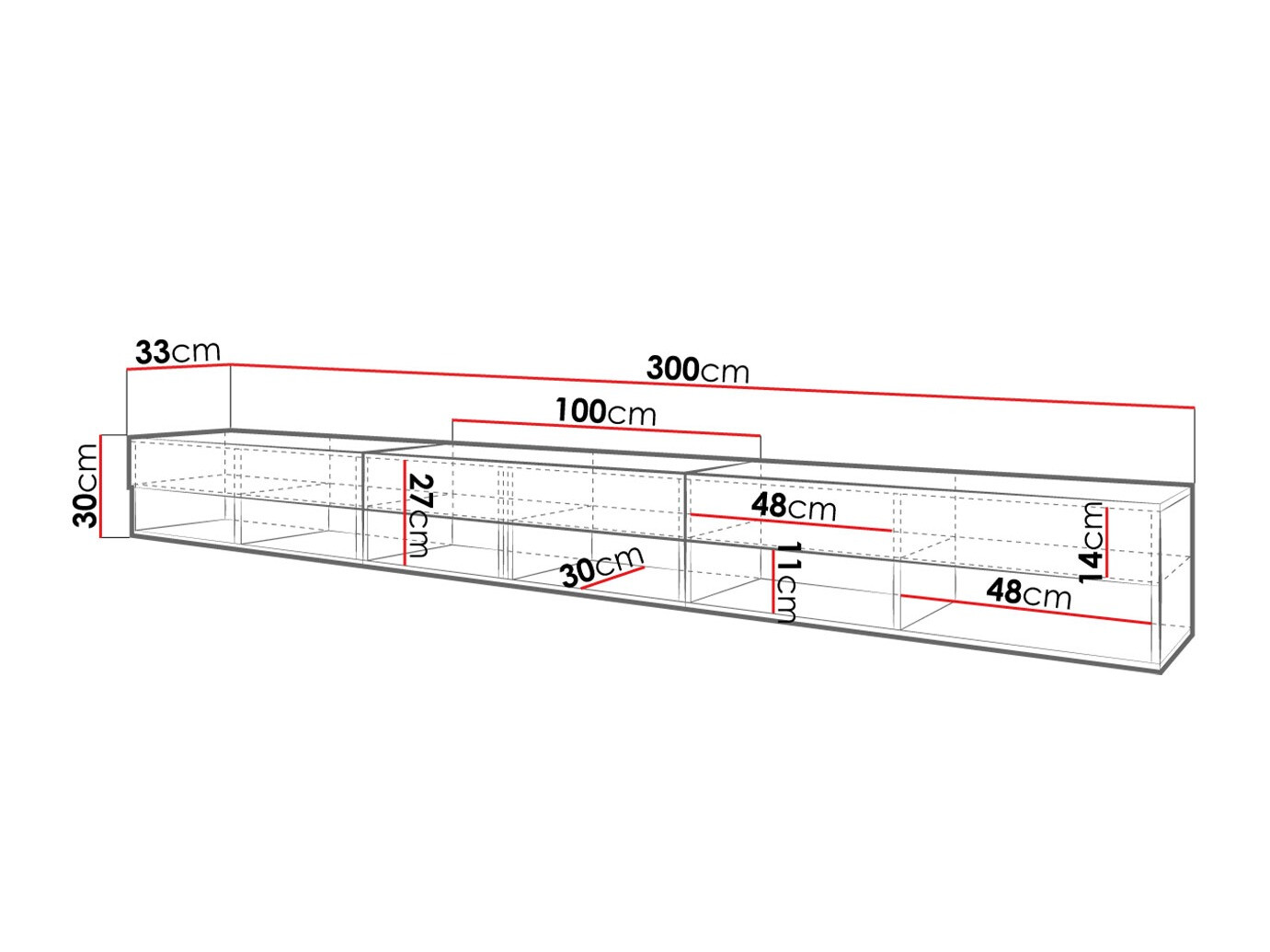 TV staliukas Sarasota 144 (Grafitas)