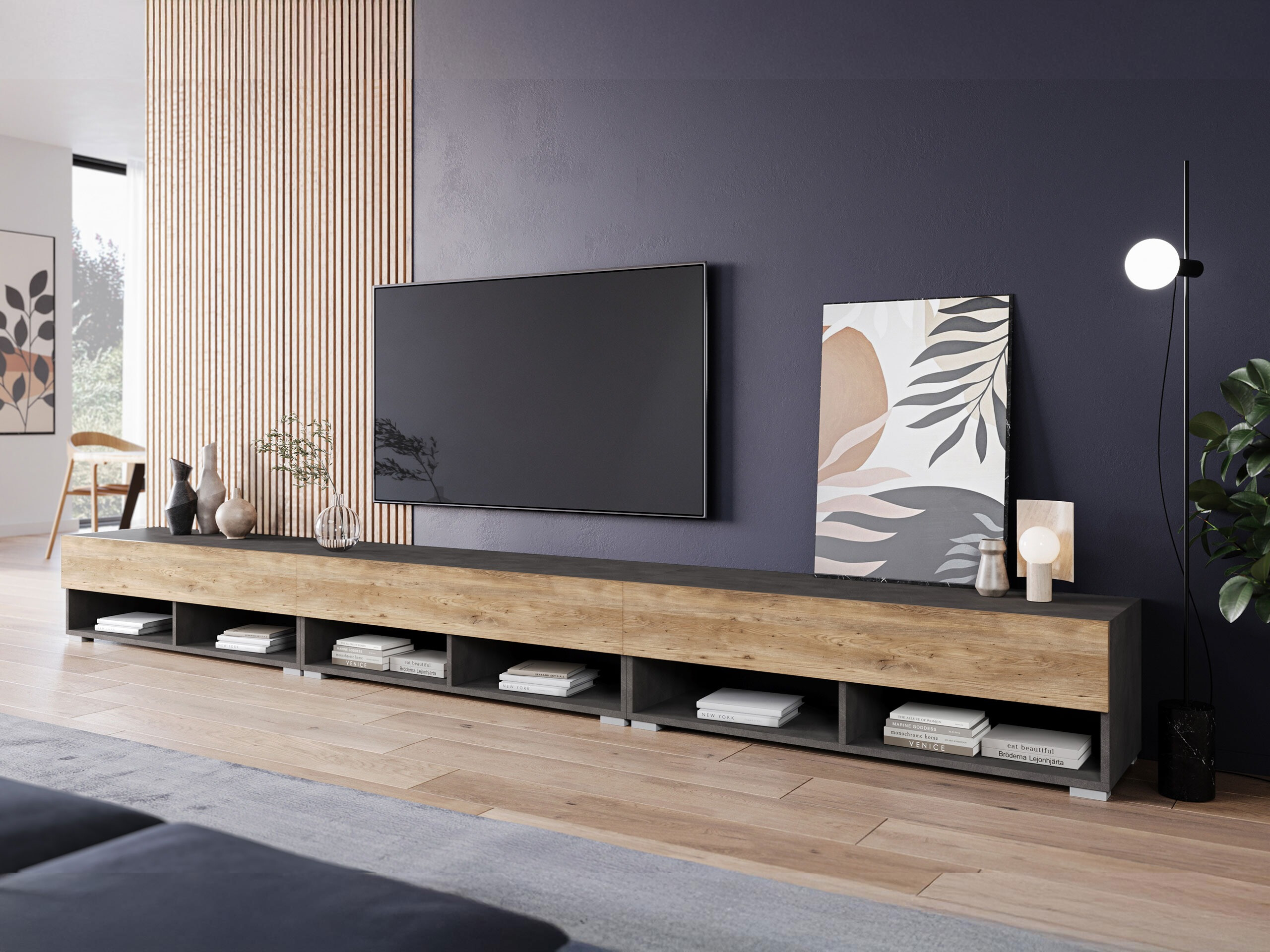 TV staliukas Sarasota 144 (Matera pilka + Kaštonas)