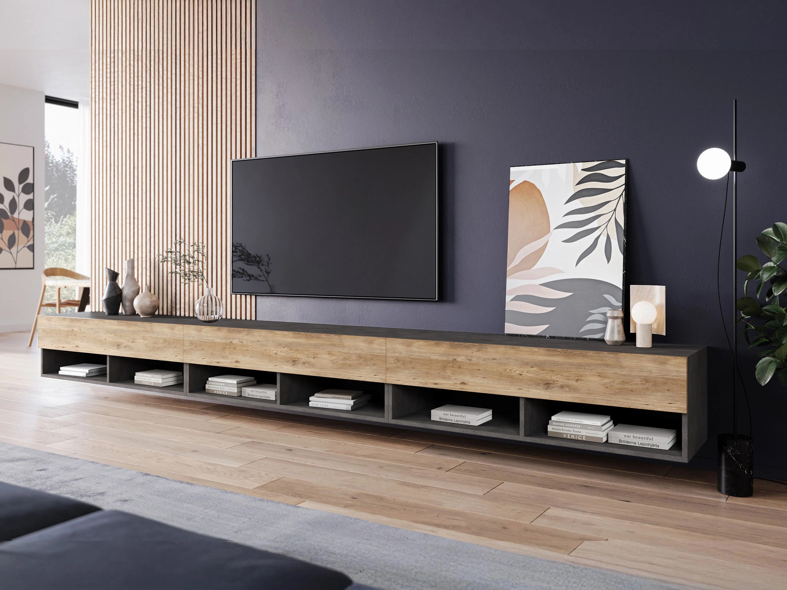 TV staliukas Sarasota 144 (Matera pilka + Kaštonas)