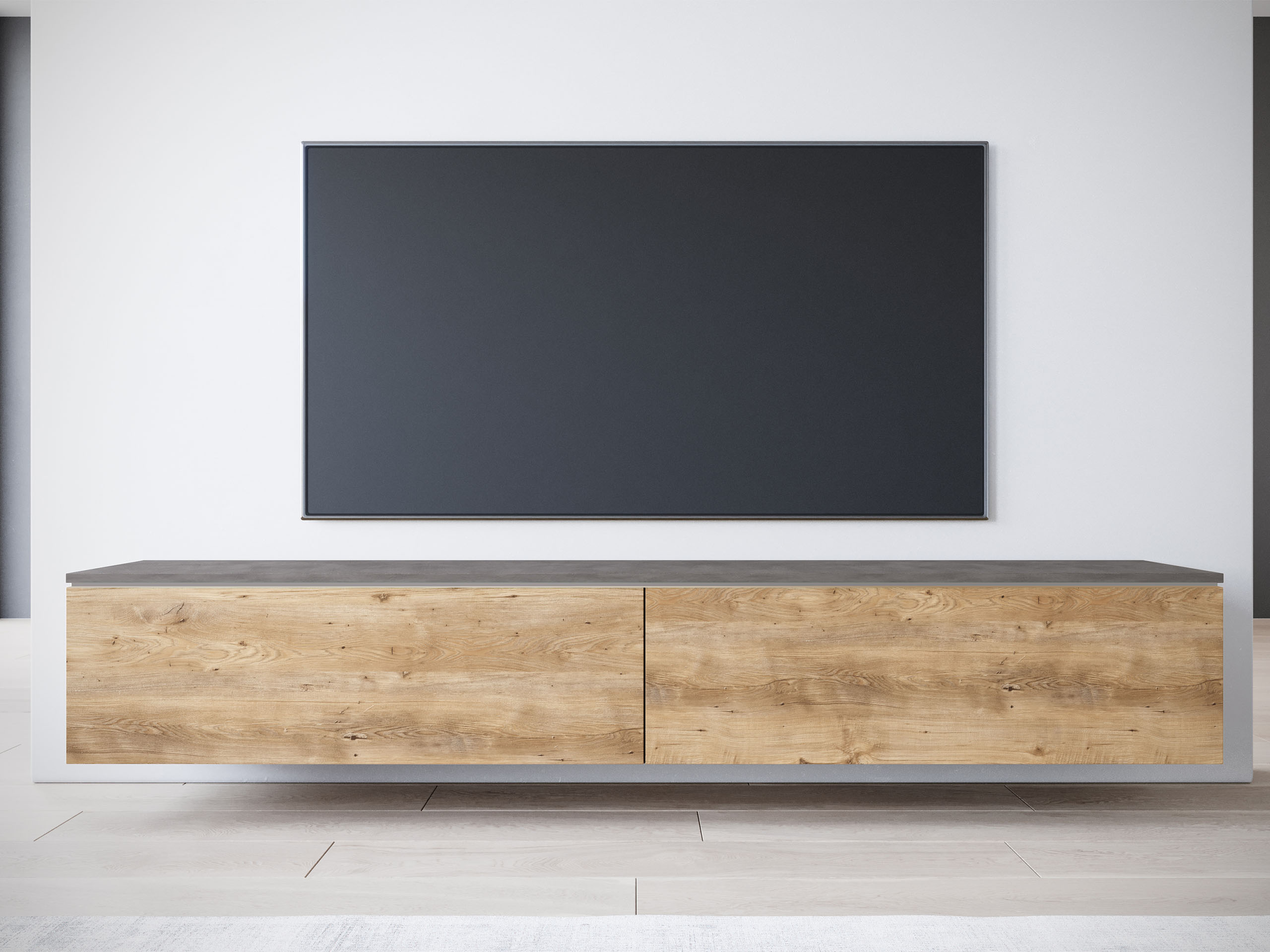 TV staliukas Scientia I (Matera pilka + Kaštonas)
