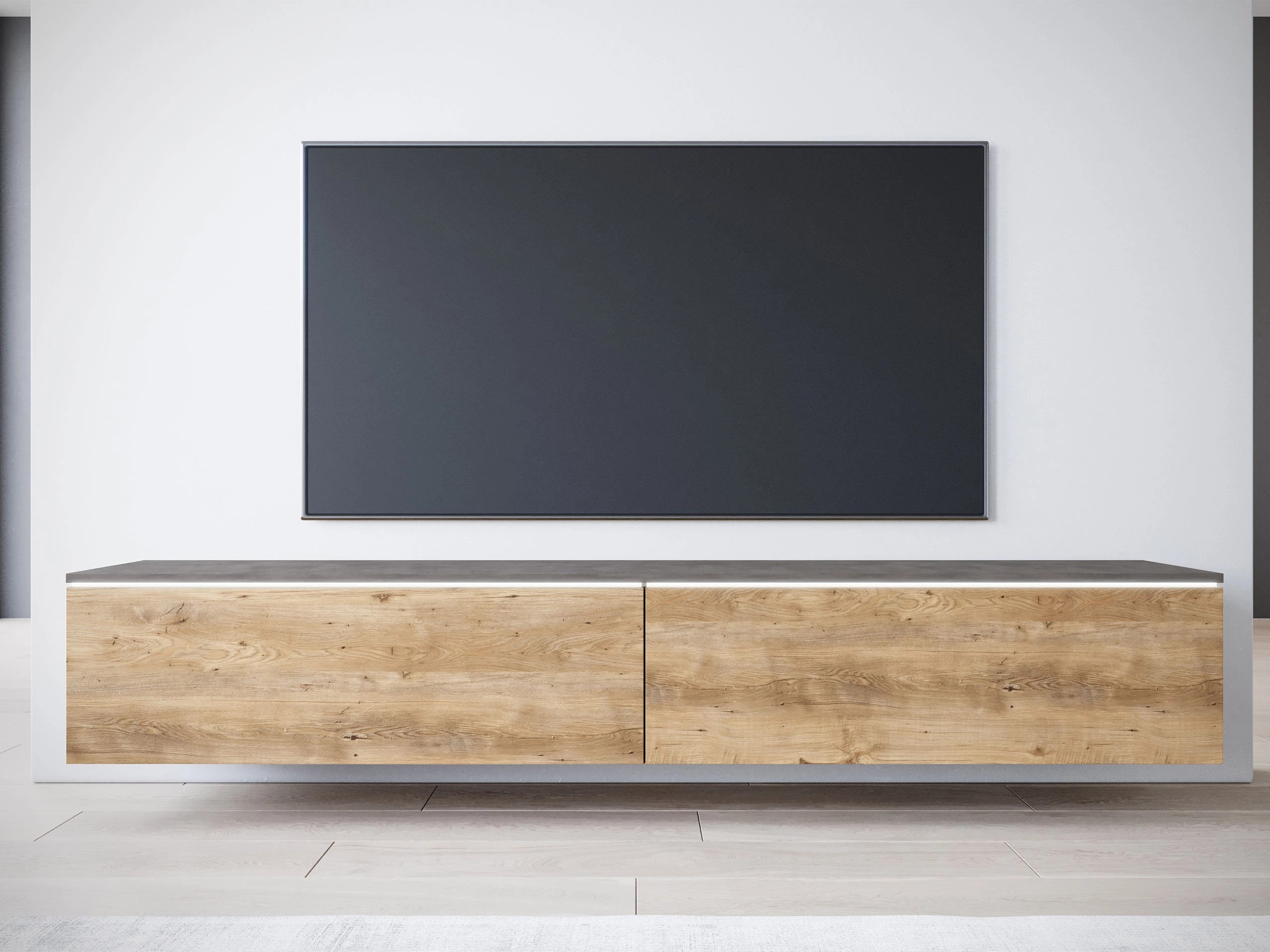 TV staliukas Scientia I (Matera pilka + Kaštonas)
