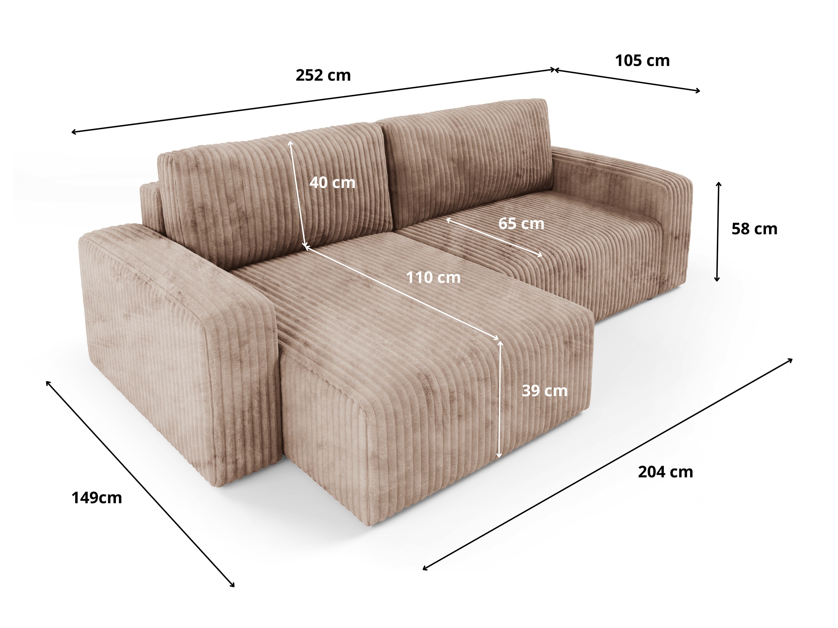 Minkštas kampas Franklin 160 (Tilia 90)