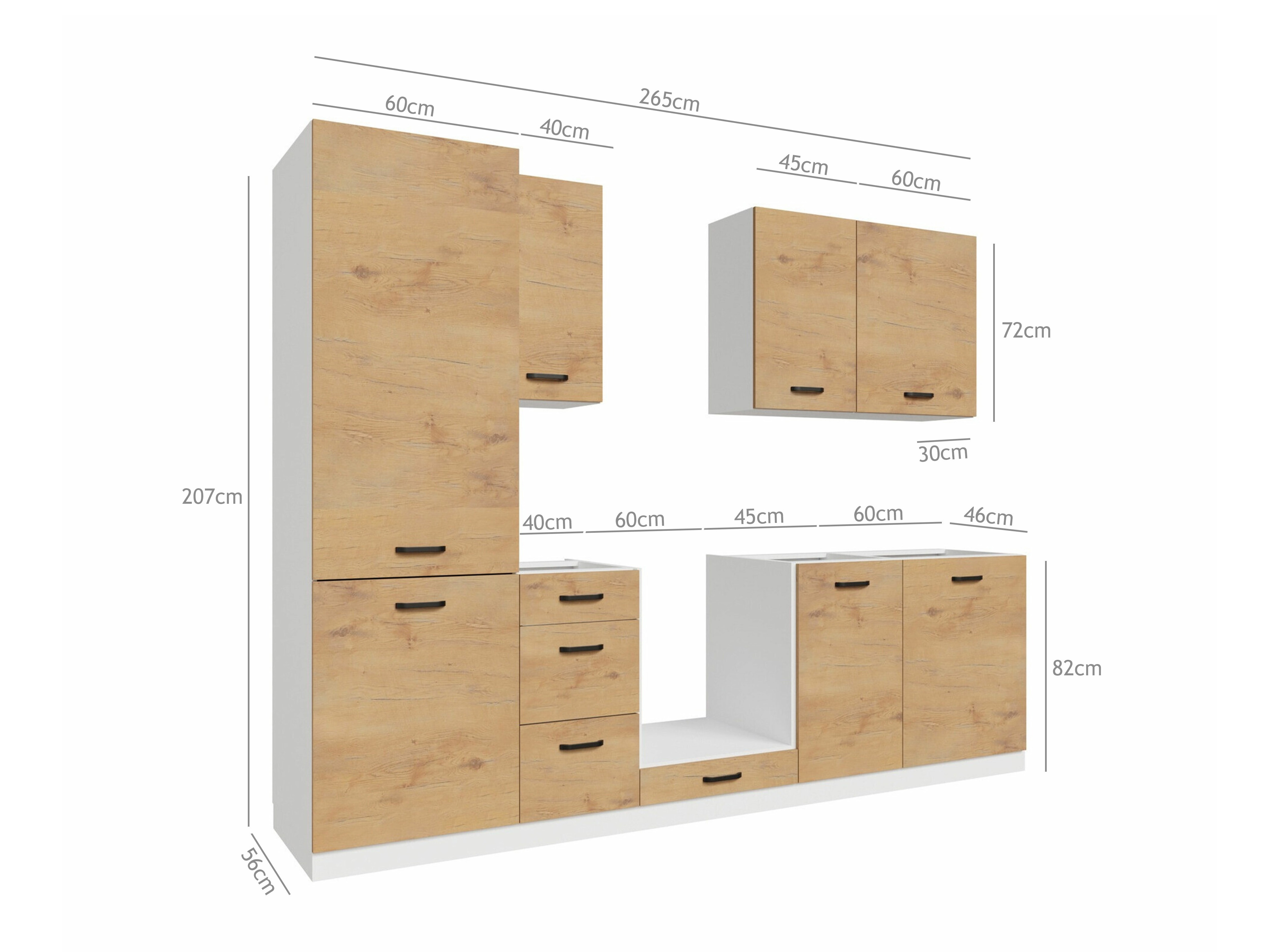 Modulinis virtuvės komplektas Amper Lancelot 169