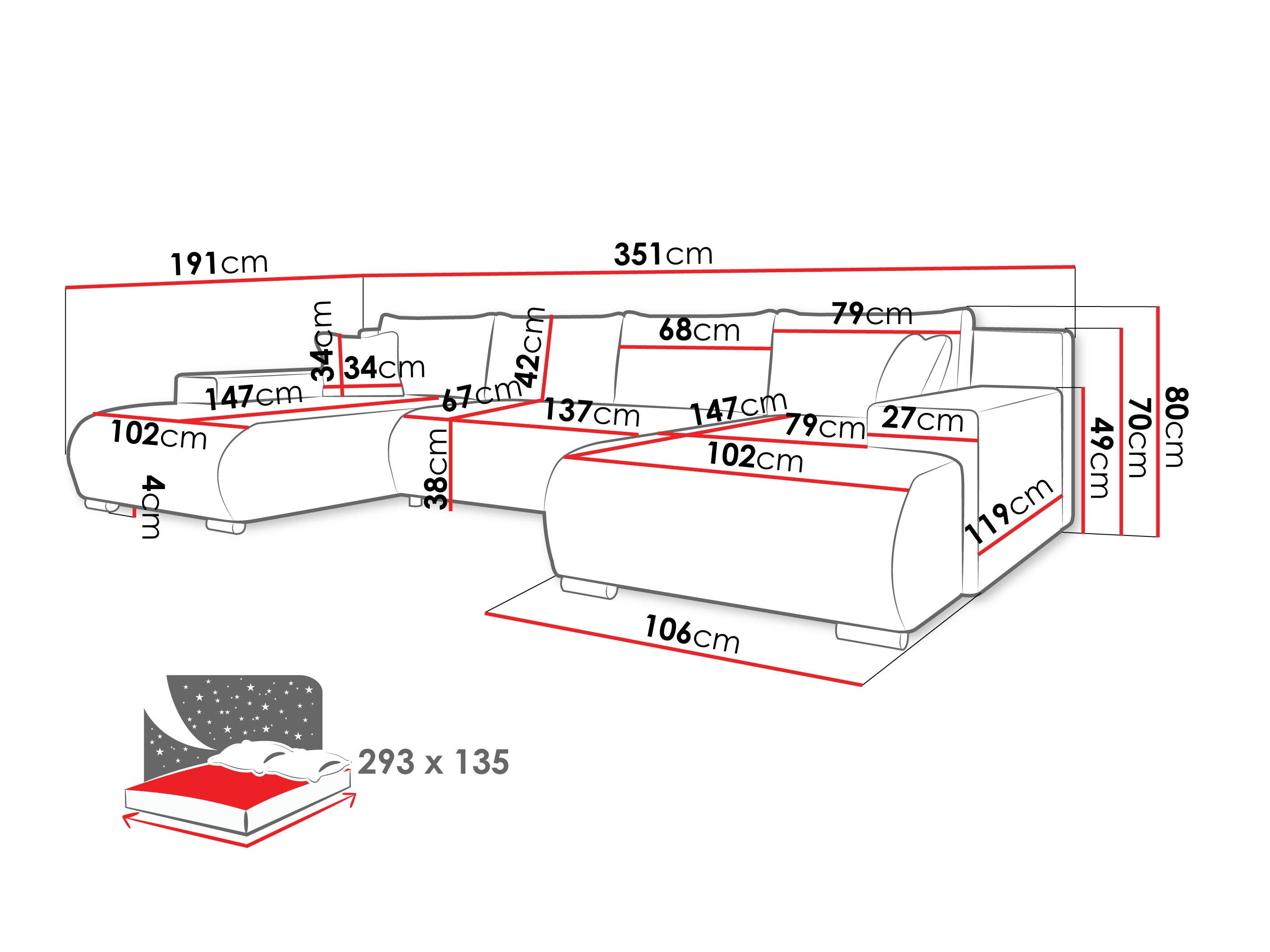 Minkštas kampas Comfivo 483 (Flow 06)