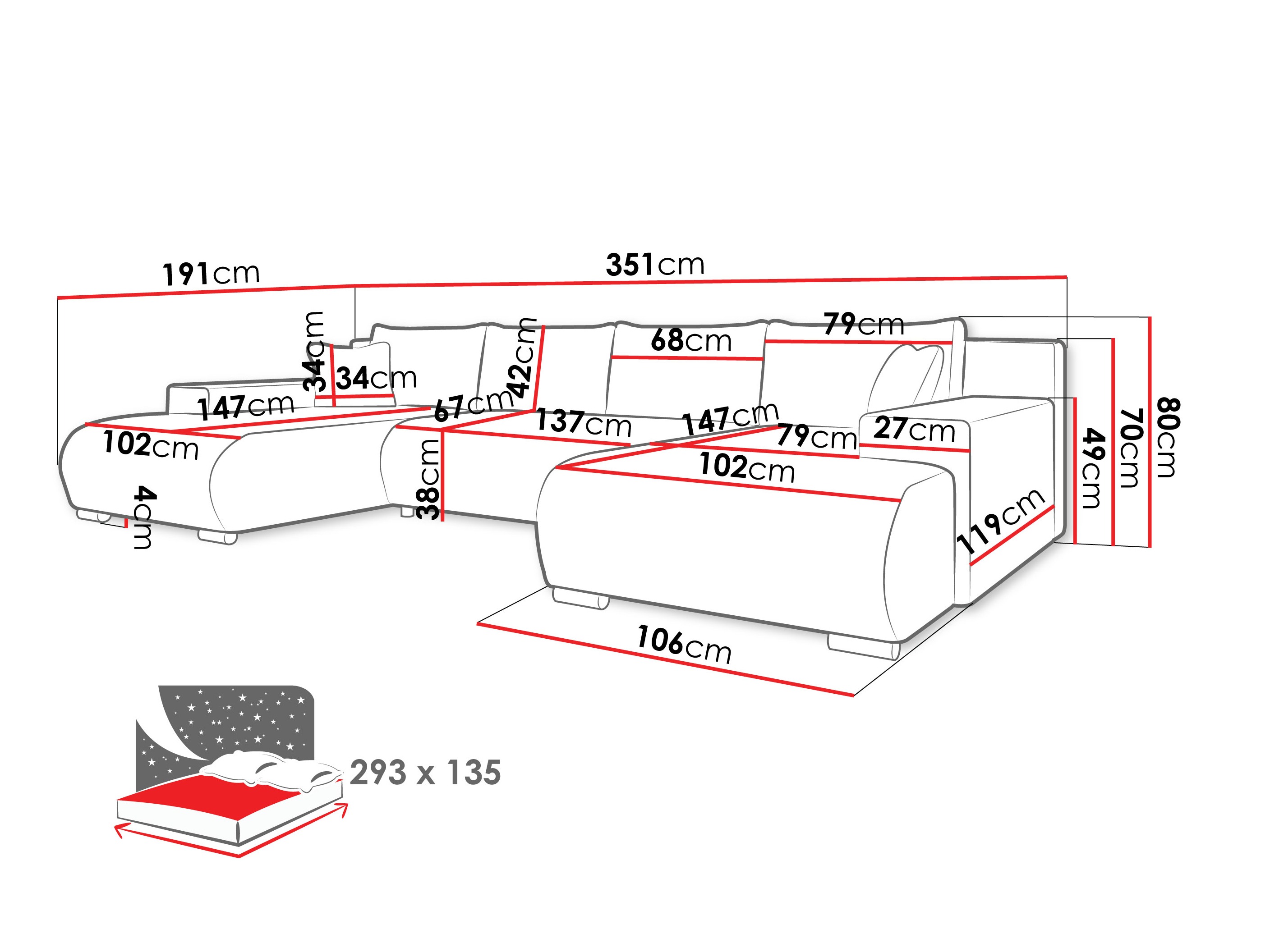 Minkštas kampas Comfivo 483 (Poso 110)