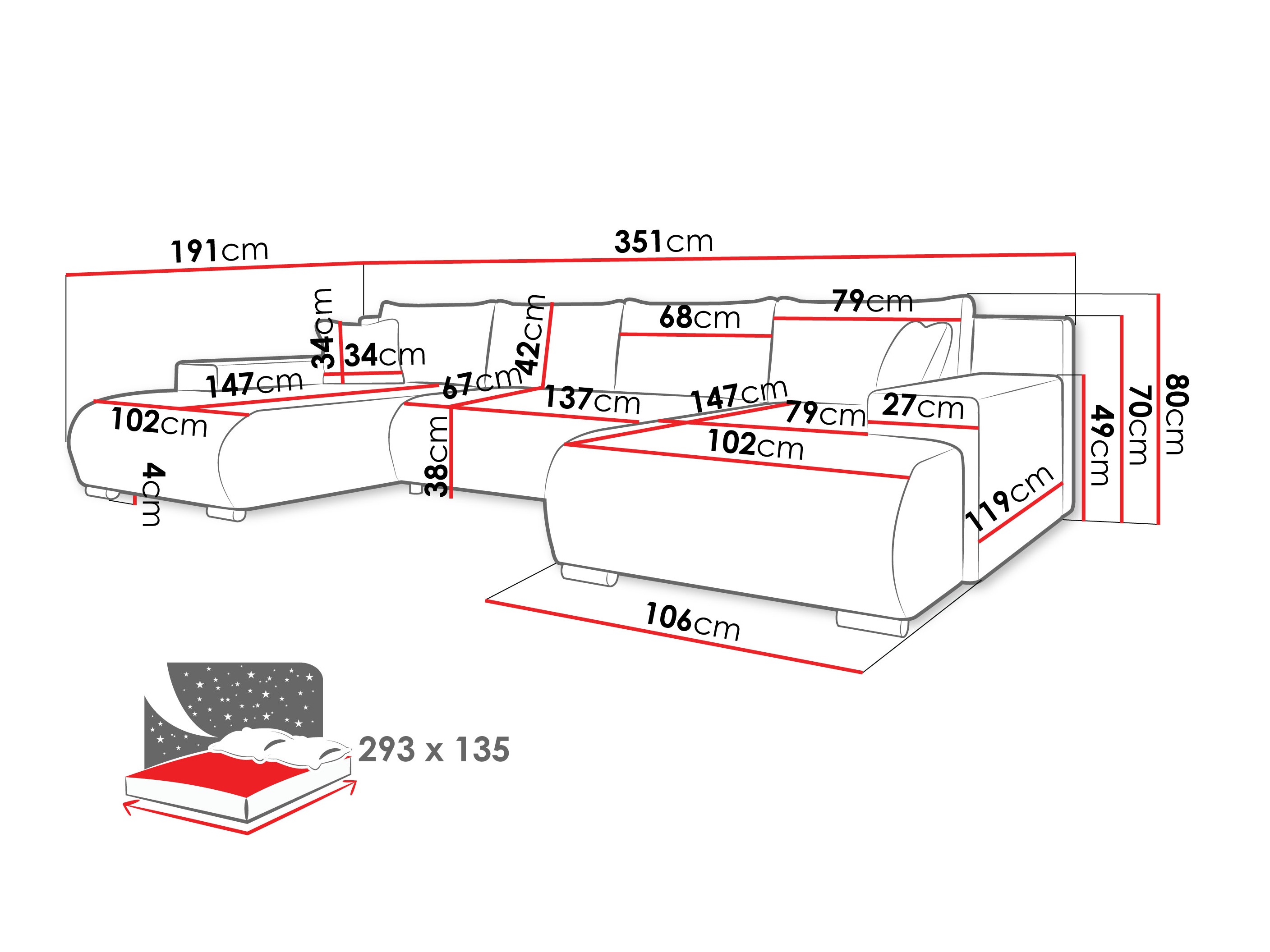 Minkštas kampas Comfivo 483 (Wave 09)