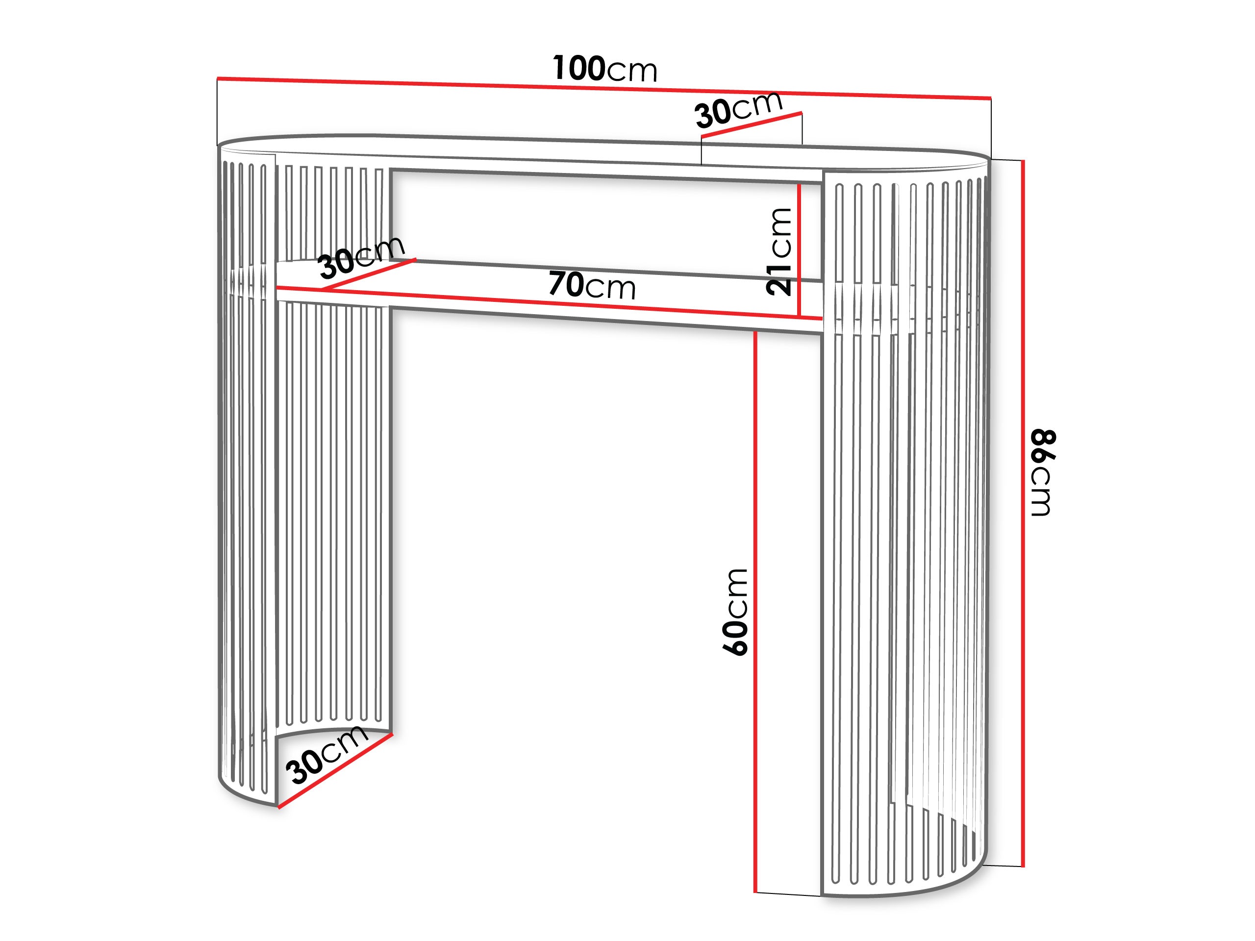 Konsolė Sordore 133 (Rožinė + Baltas marmuras)