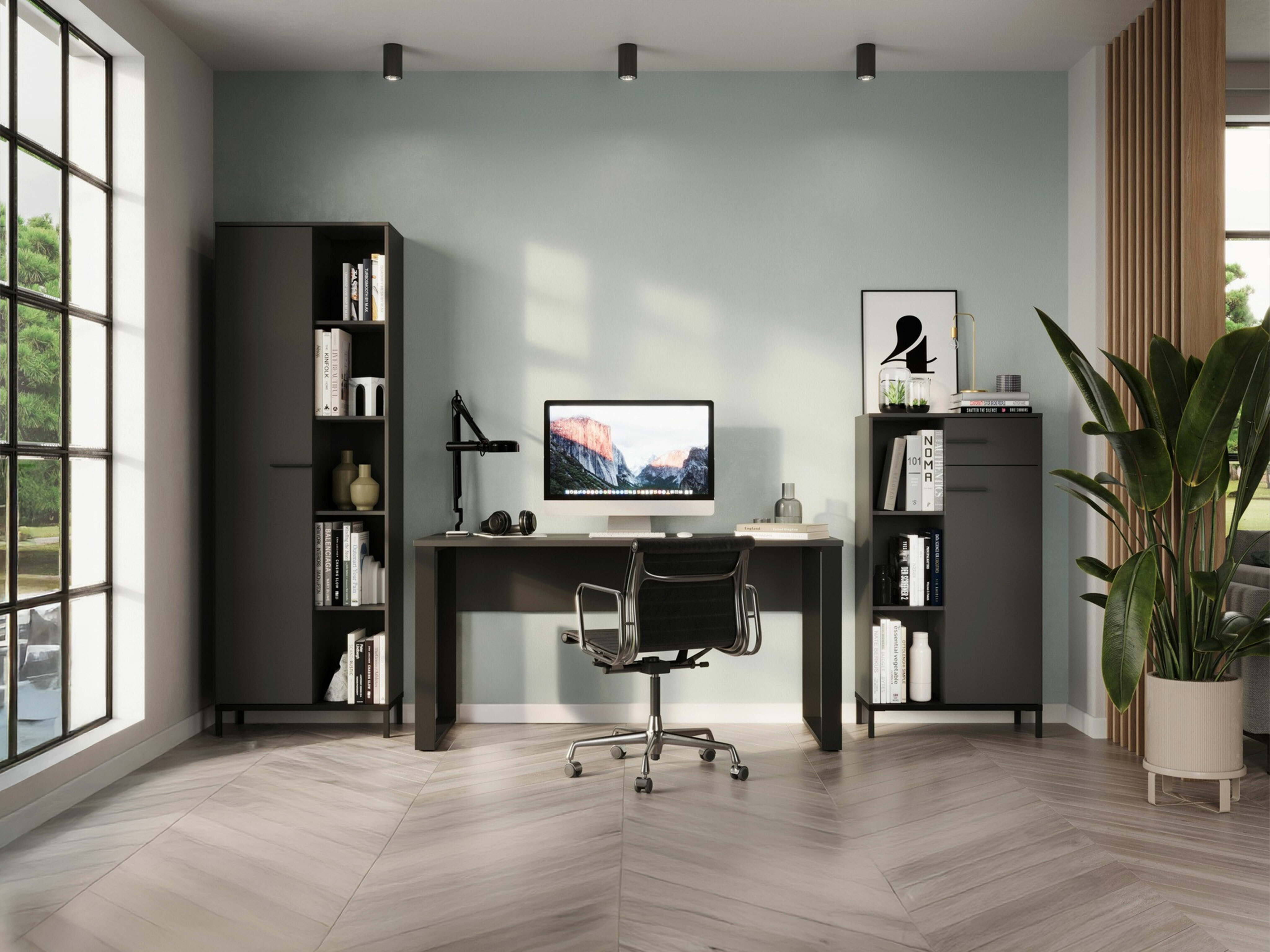 Namų biuro komplektas Solaro 102 (Grafitas)