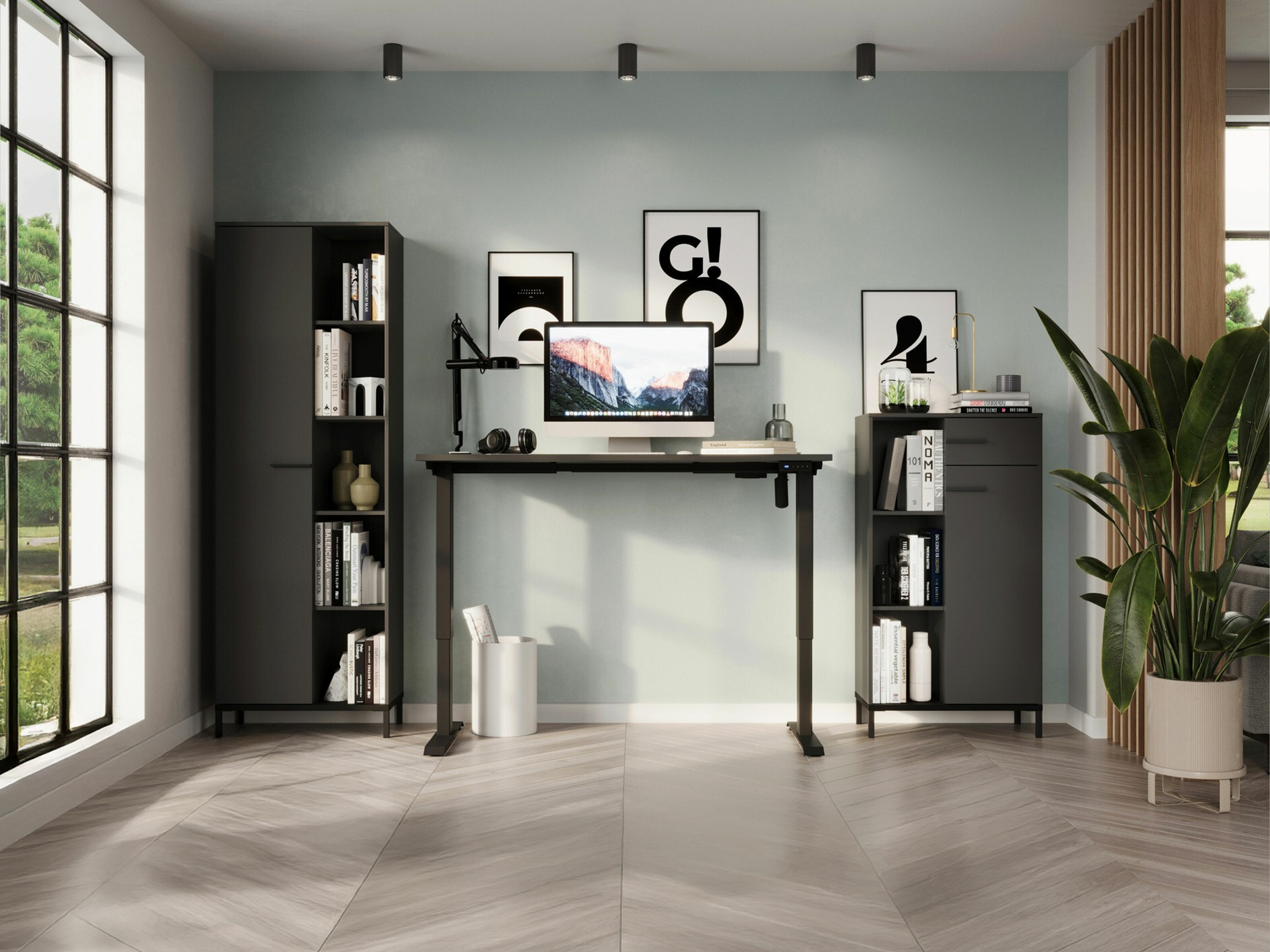 Namų biuro komplektas Solaro 105 (Grafitas)