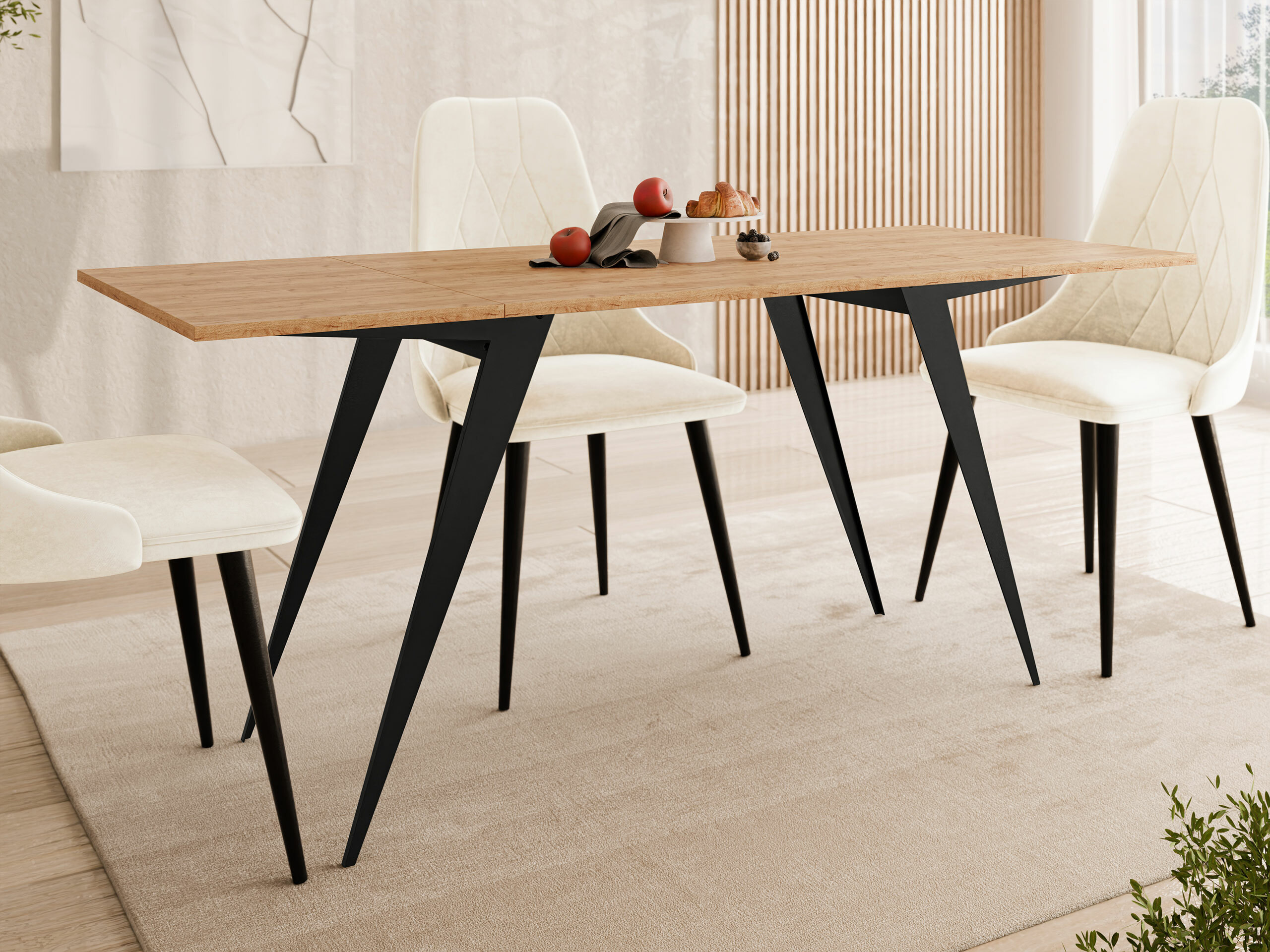 Žurnalinis staliukas transformeris Oswego 150 (Craft auksinis ąžuolas + Juoda)