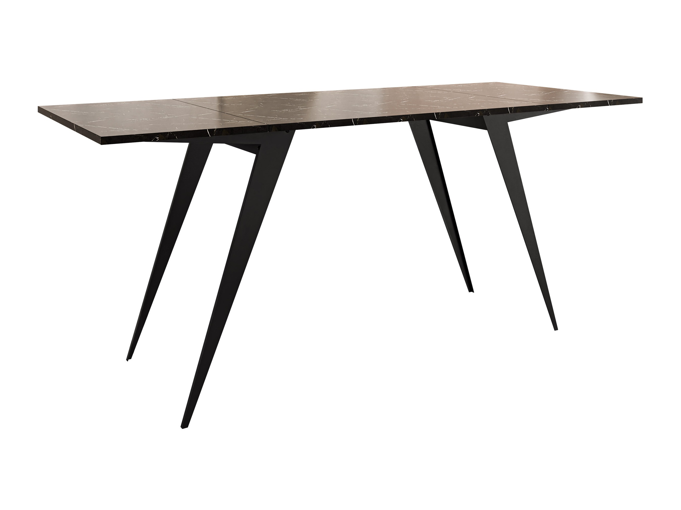 Žurnalinis staliukas transformeris Oswego 150 (Juodas marmuras + Juoda)