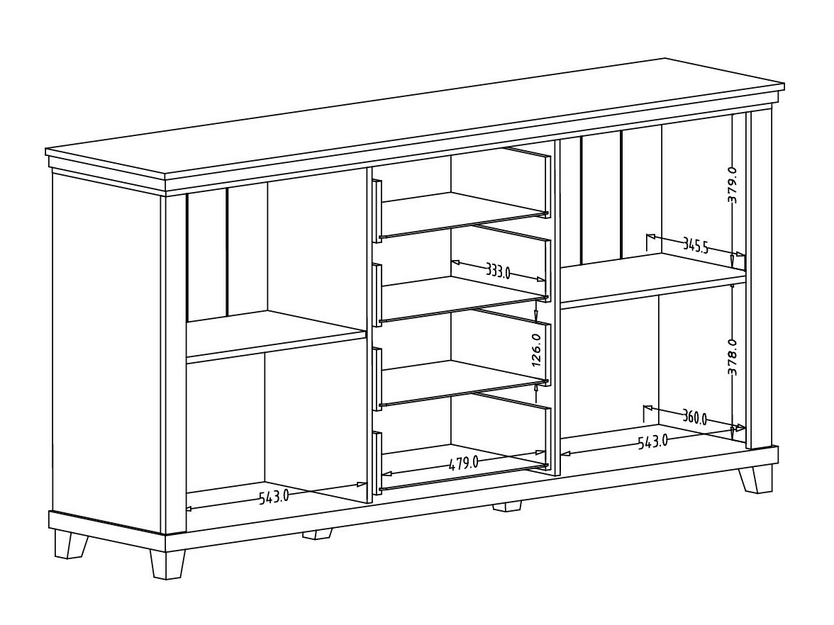 Komoda Tolnue 103 (Šviesi smėlinė + Ąžuolas)