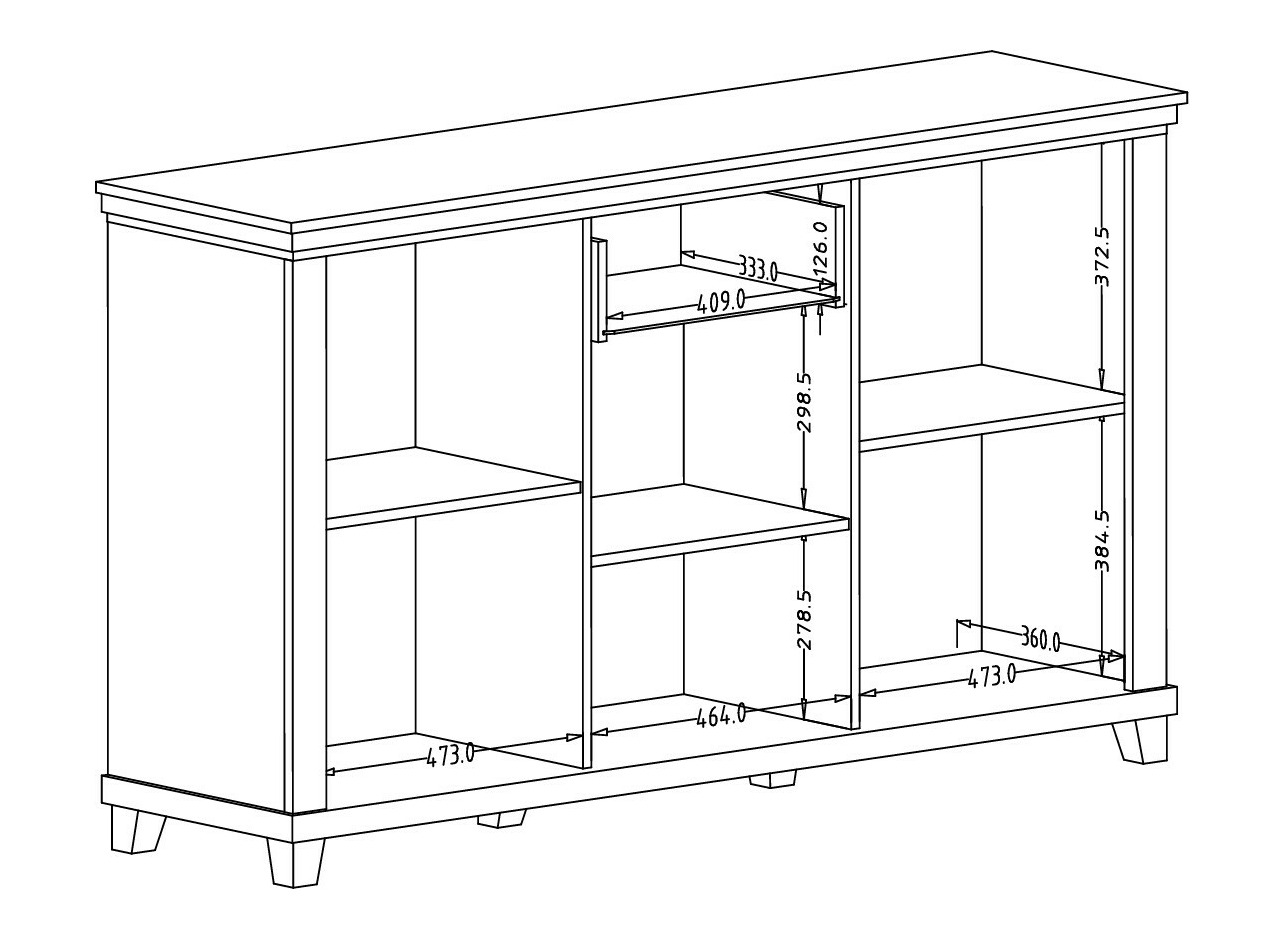 Komoda Tolnue 106 (Šviesi smėlinė + Ąžuolas)
