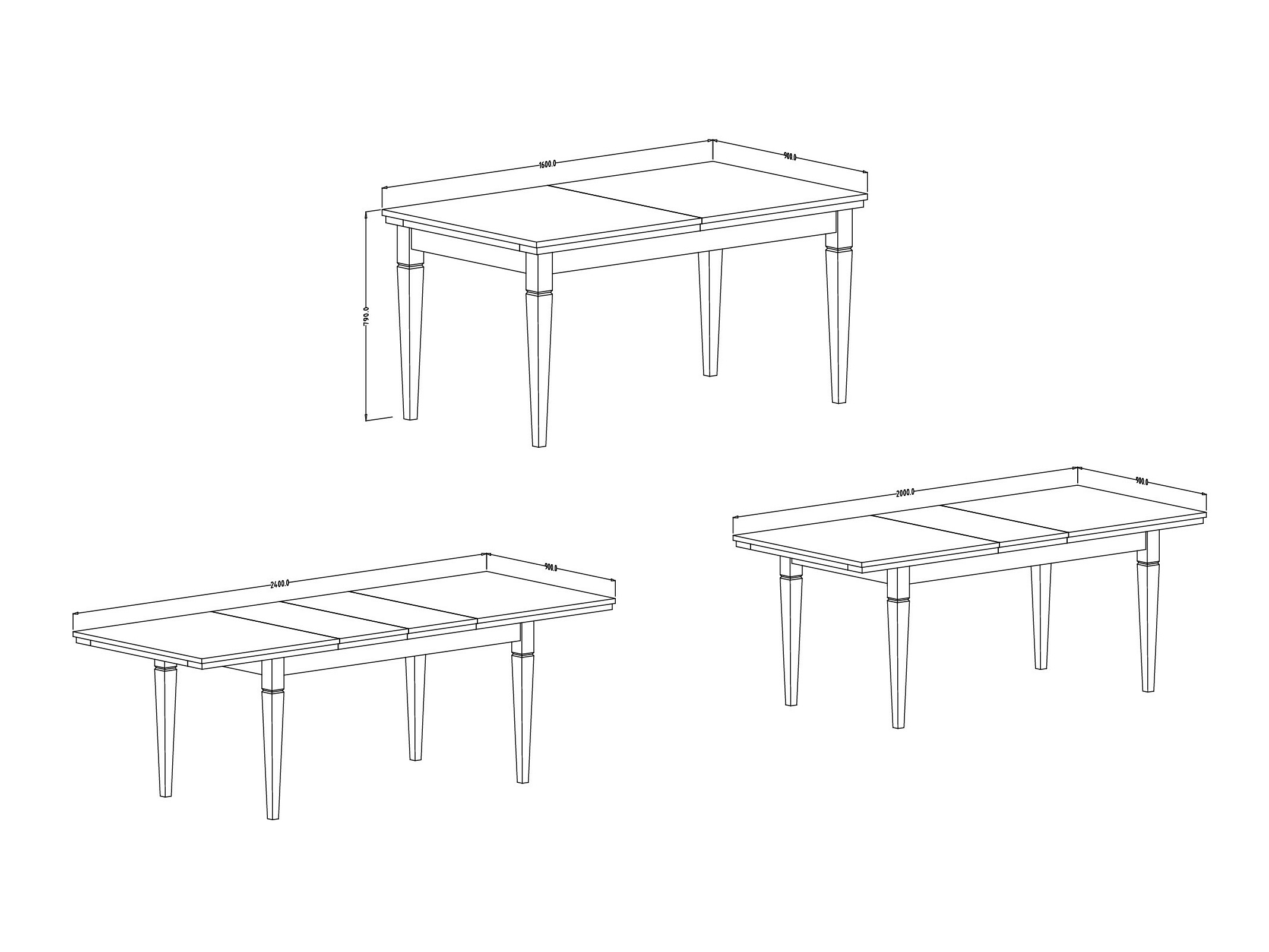 Stalas Tolnue 107 (Tamsi žalia + Ąžuolas lefkas)