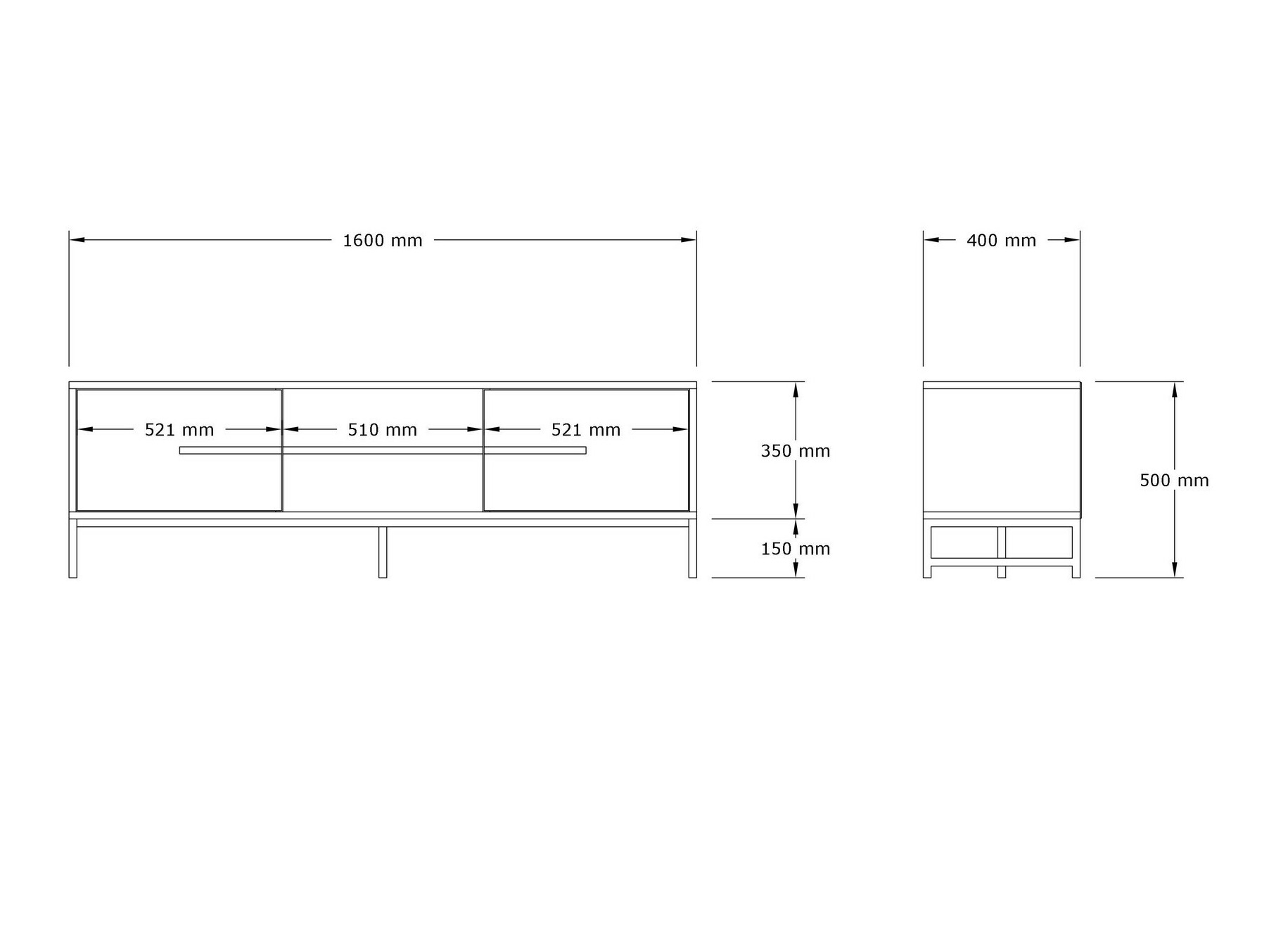 TV staliukas Kailua 1486