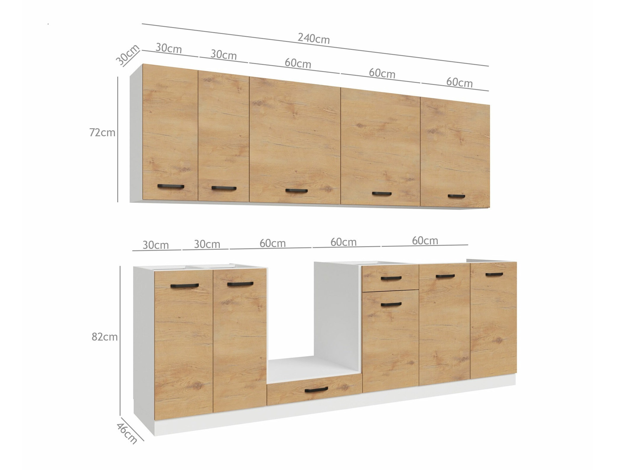 Modulinis virtuvės komplektas Amper Lancelot 170
