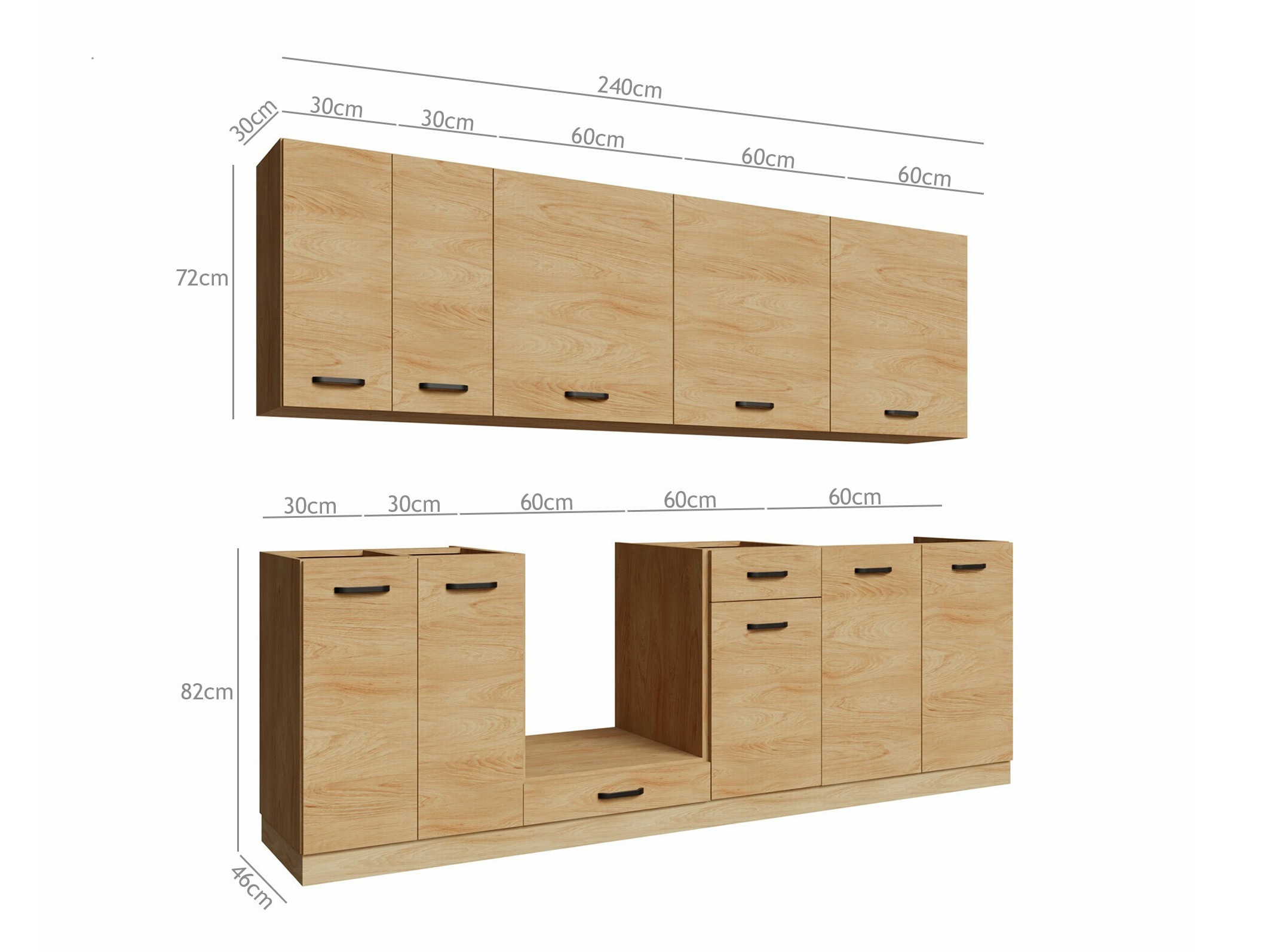 Modulinis virtuvės komplektas Amper Lancelot 172