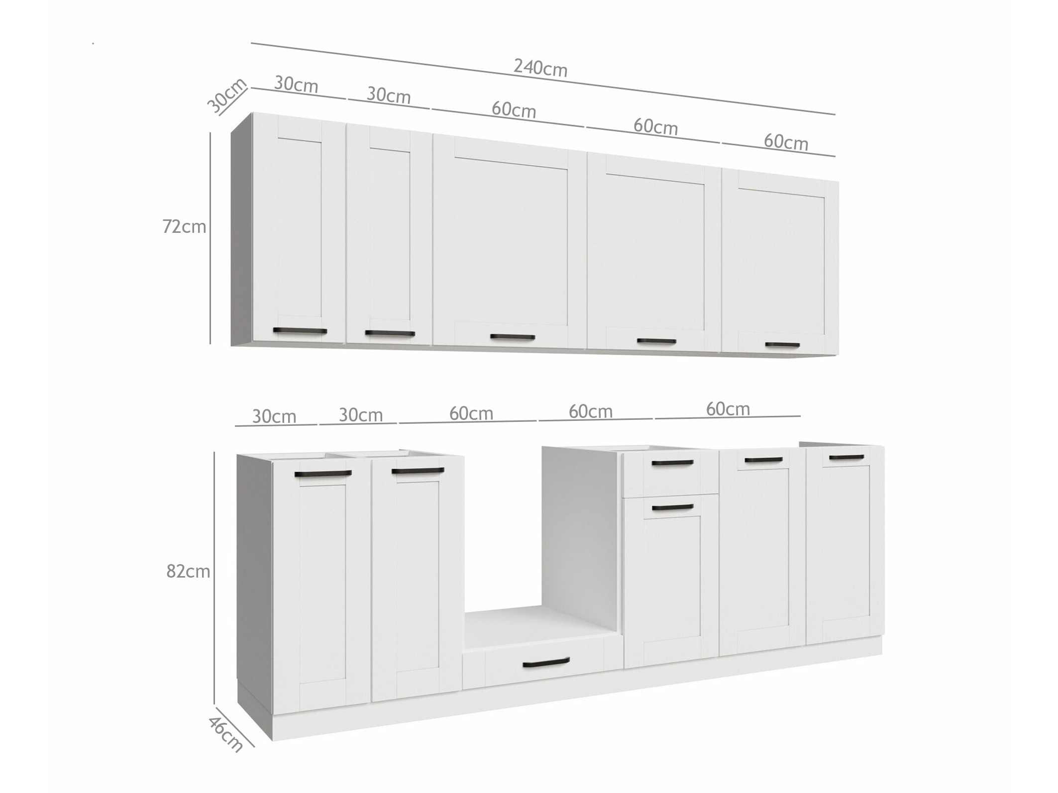 Modulinis virtuvės komplektas Eva White 171