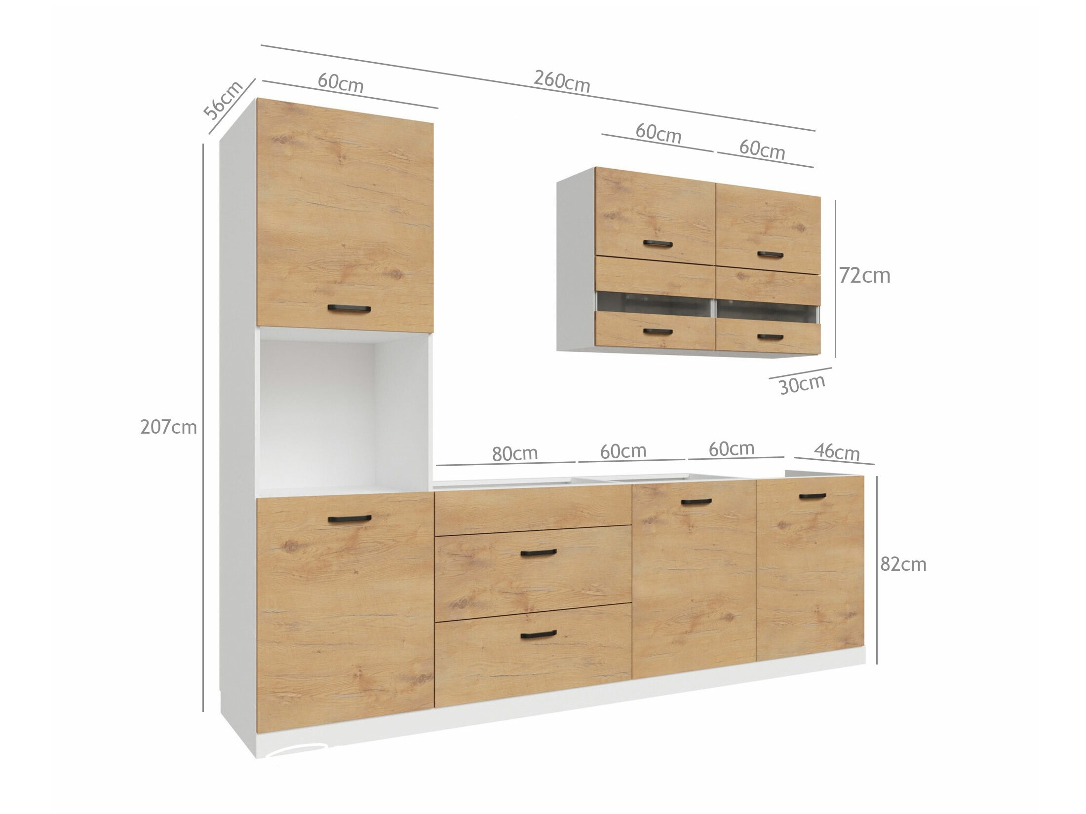 Modulinis virtuvės komplektas Amper Lancelot 171