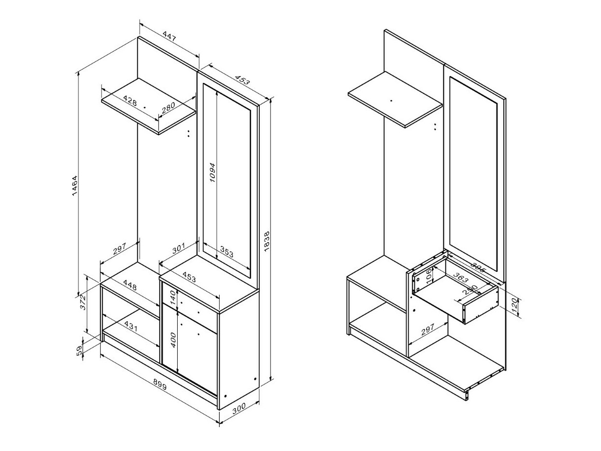 Prieškambario komplektas Houston 2084 (Artisan ąžuolas + Kašmyras)