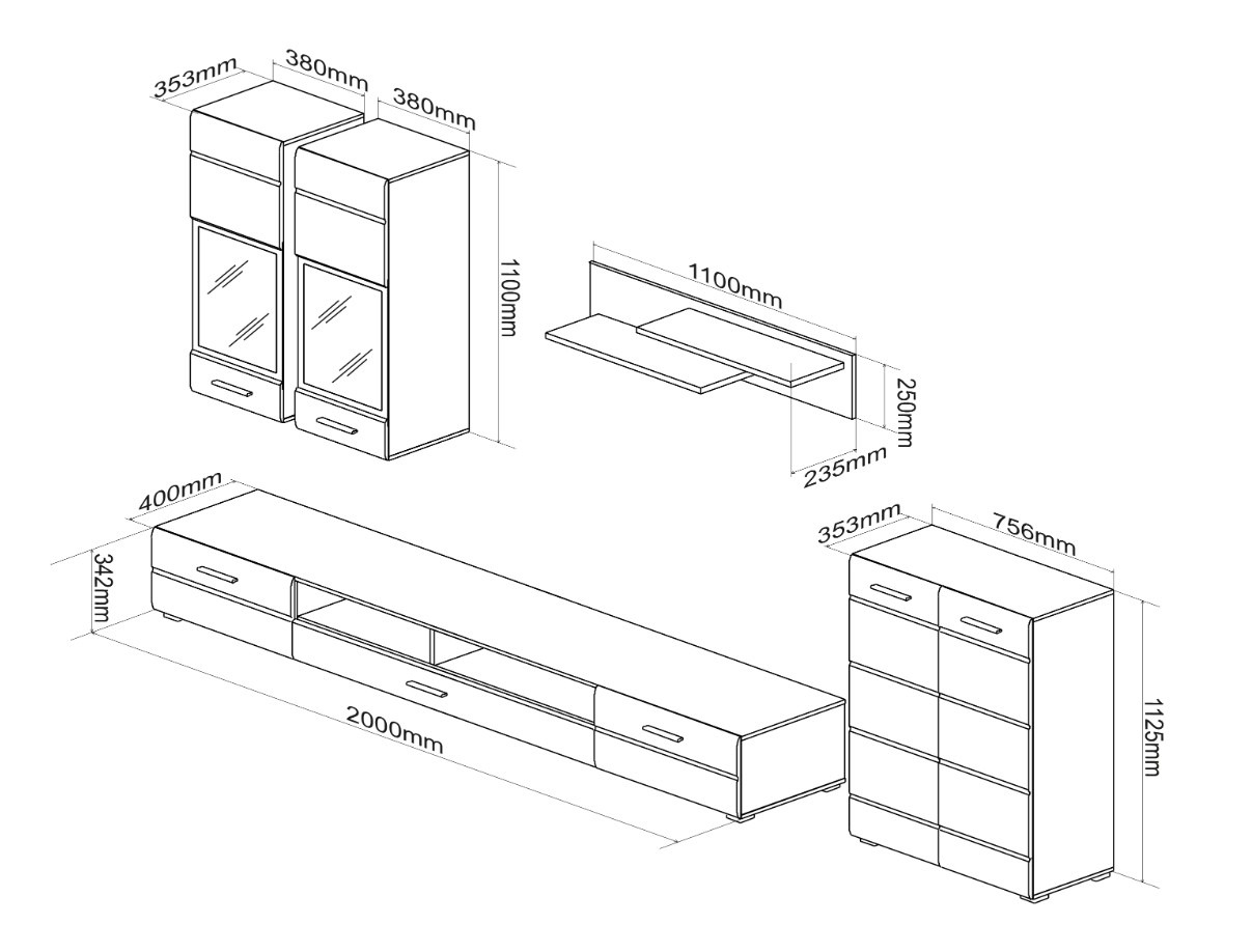 Svetainės komplektas Houston 2085