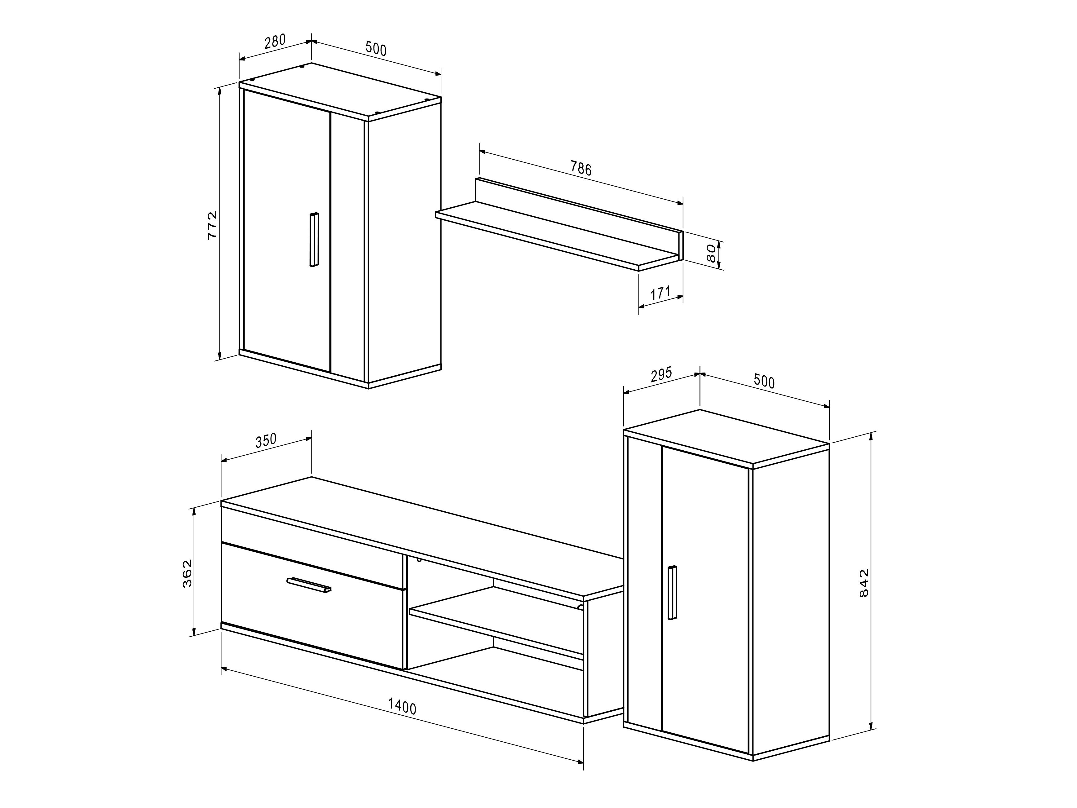 Svetainės komplektas Houston 2087 (Artisan ąžuolas + Kašmyras)