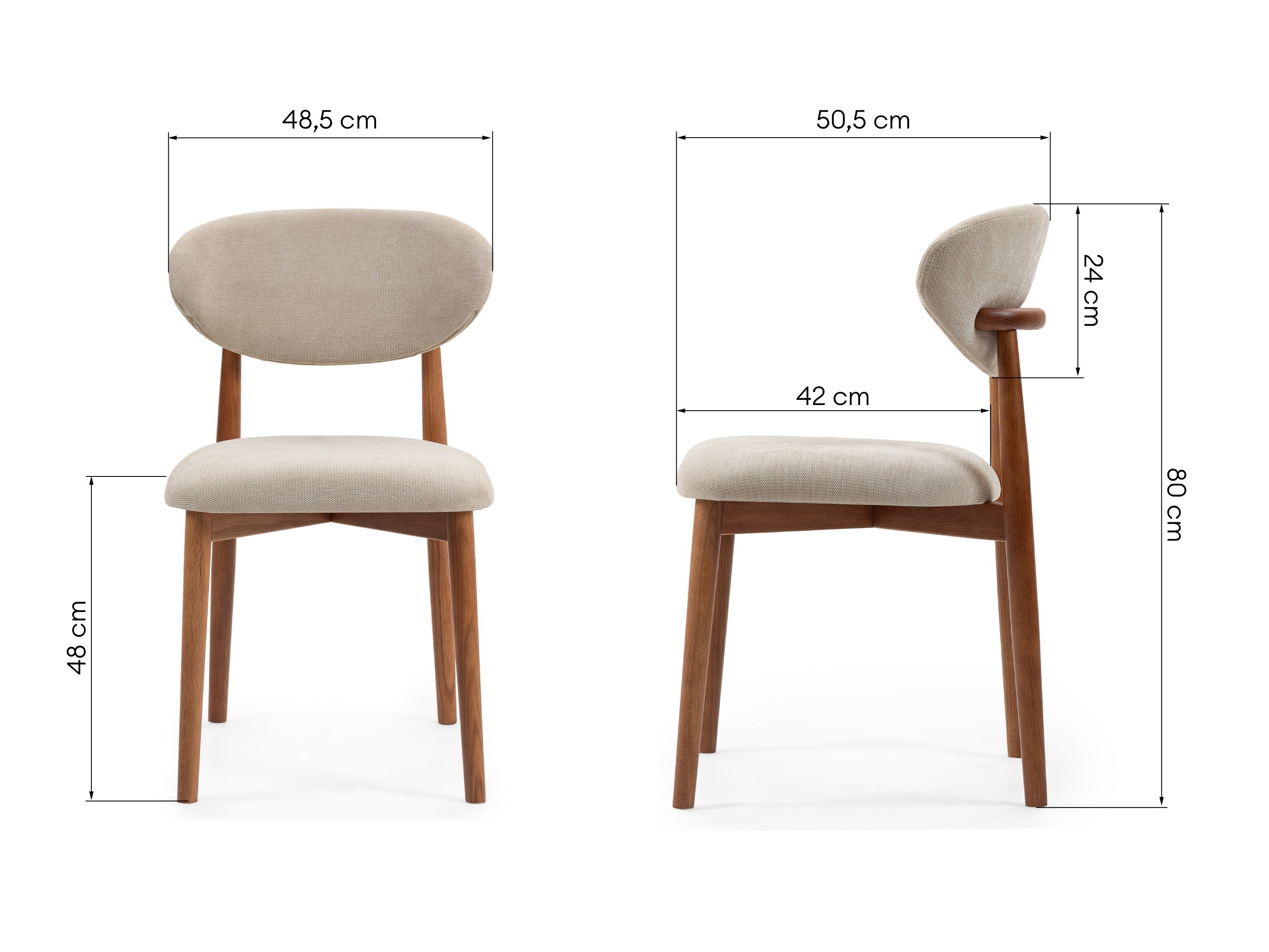 Kėdė Burleson 481 (Smėlinė + Graikinis riešutas)