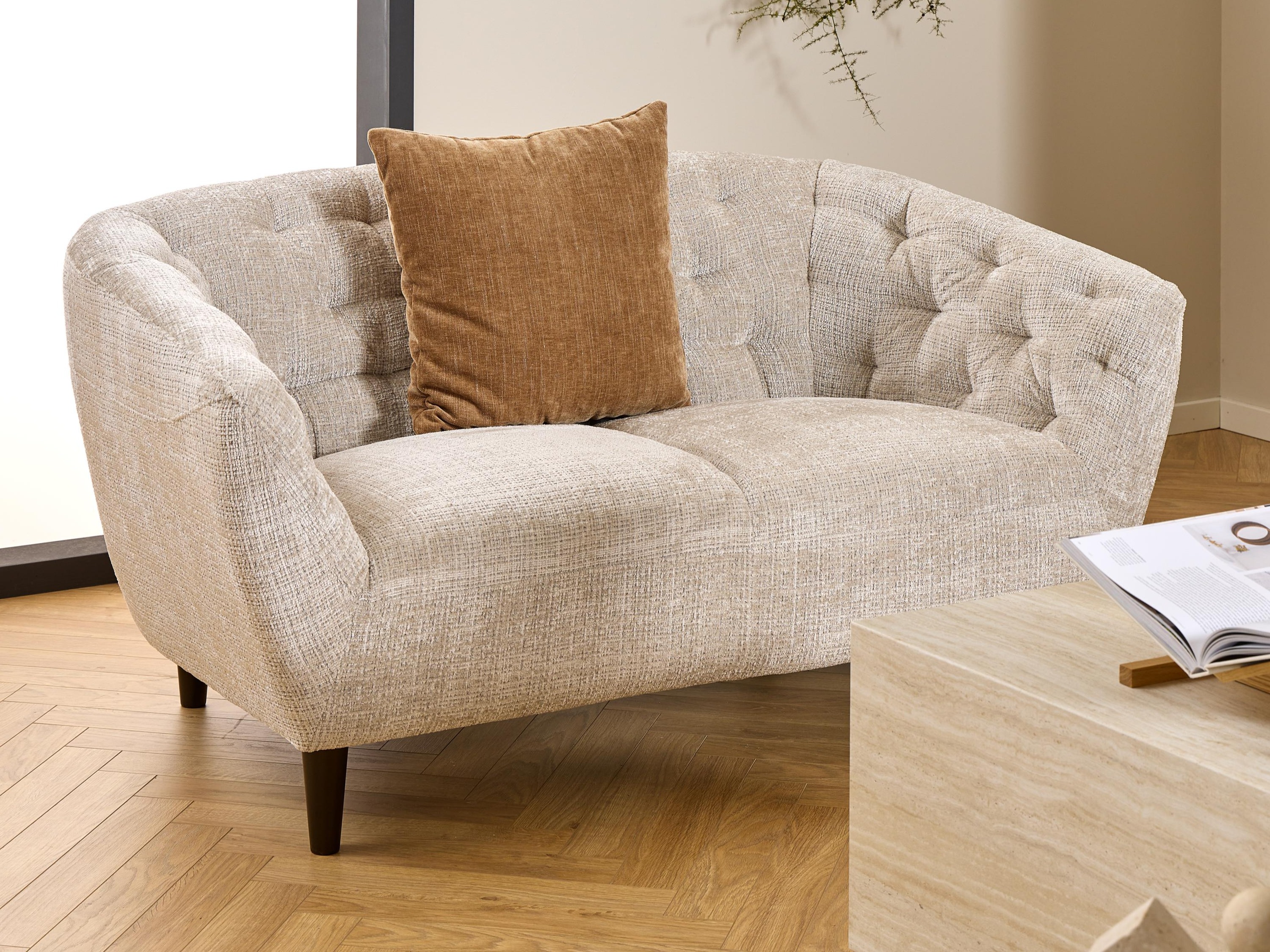Chesterfield sofa Norsica 260 (Smėlinė)