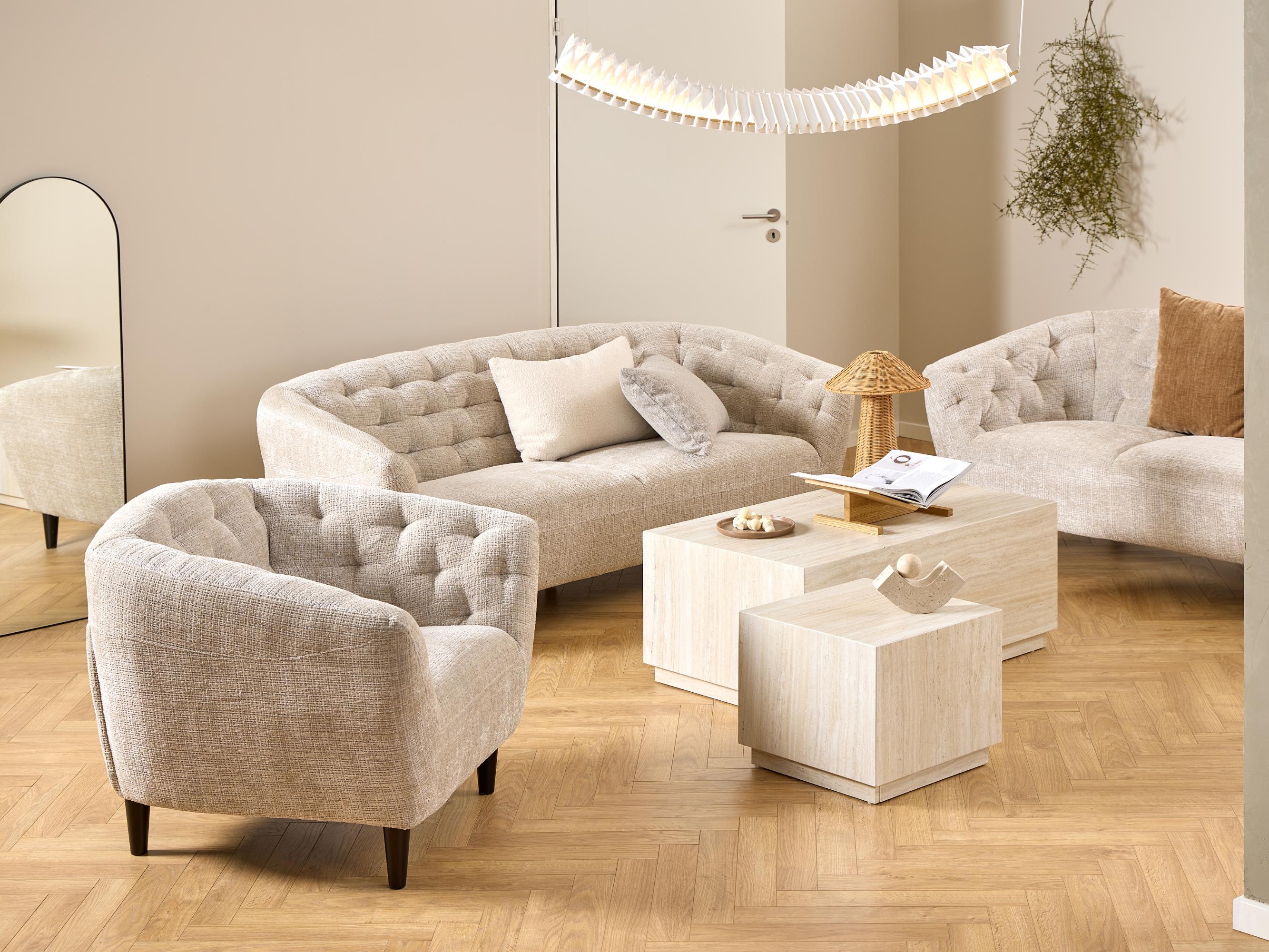 Chesterfield sofa Norsica 260 (Smėlinė)