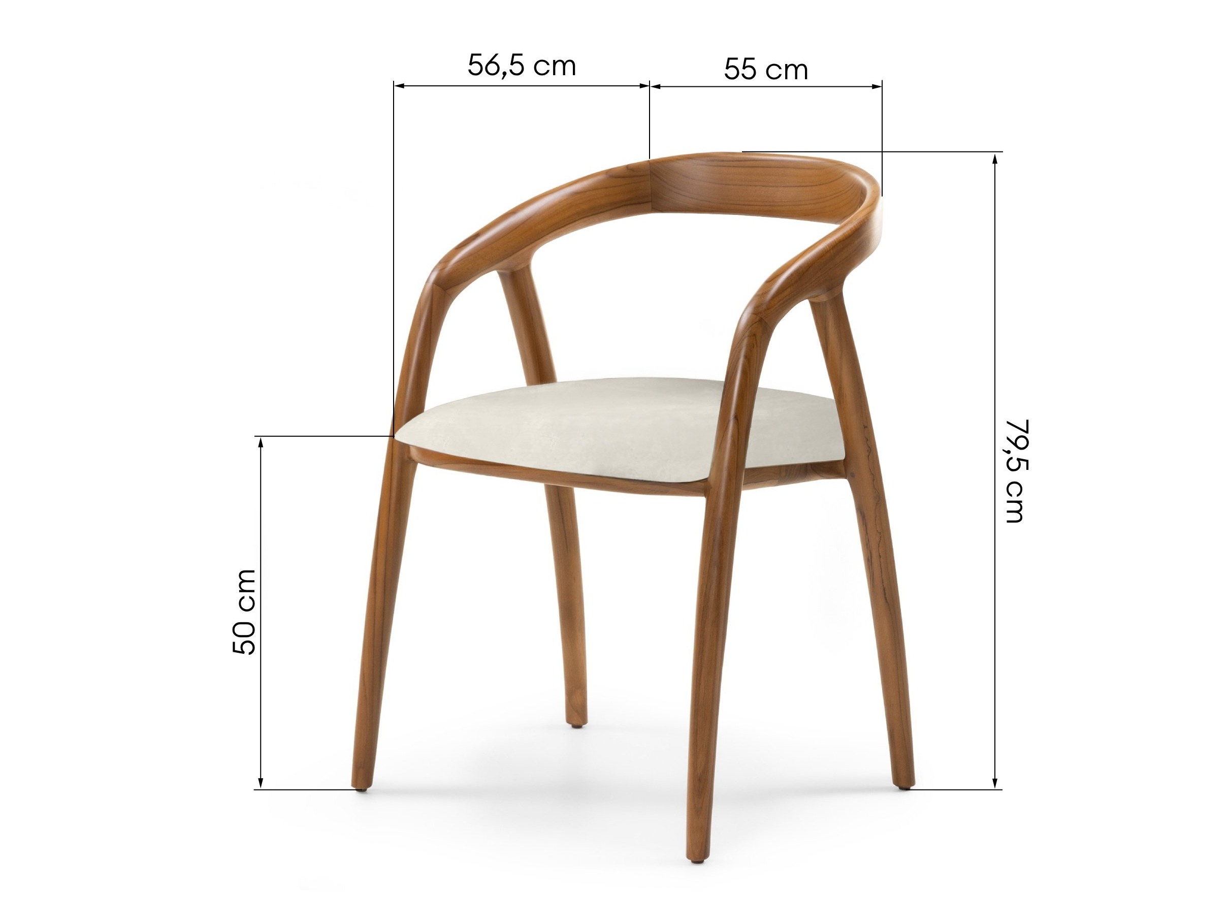 Kėdė Burleson 492 (Kreminė + Ąžuolas)