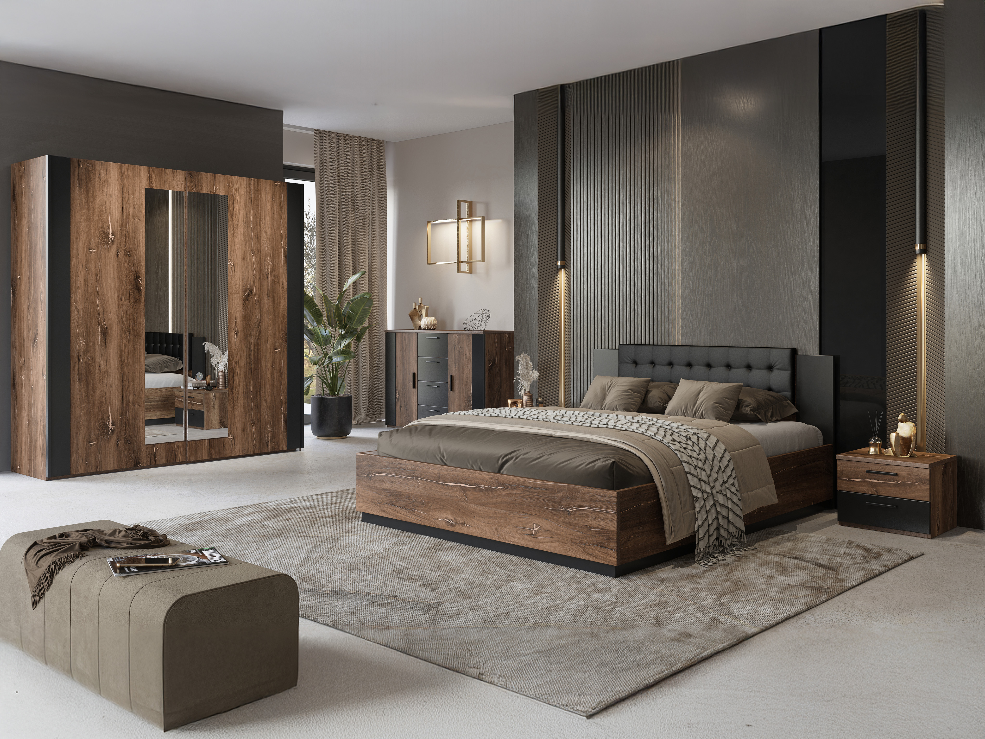 Lova Felelie 104 (Tamsus Flagstaf ąžuolas + Varis)