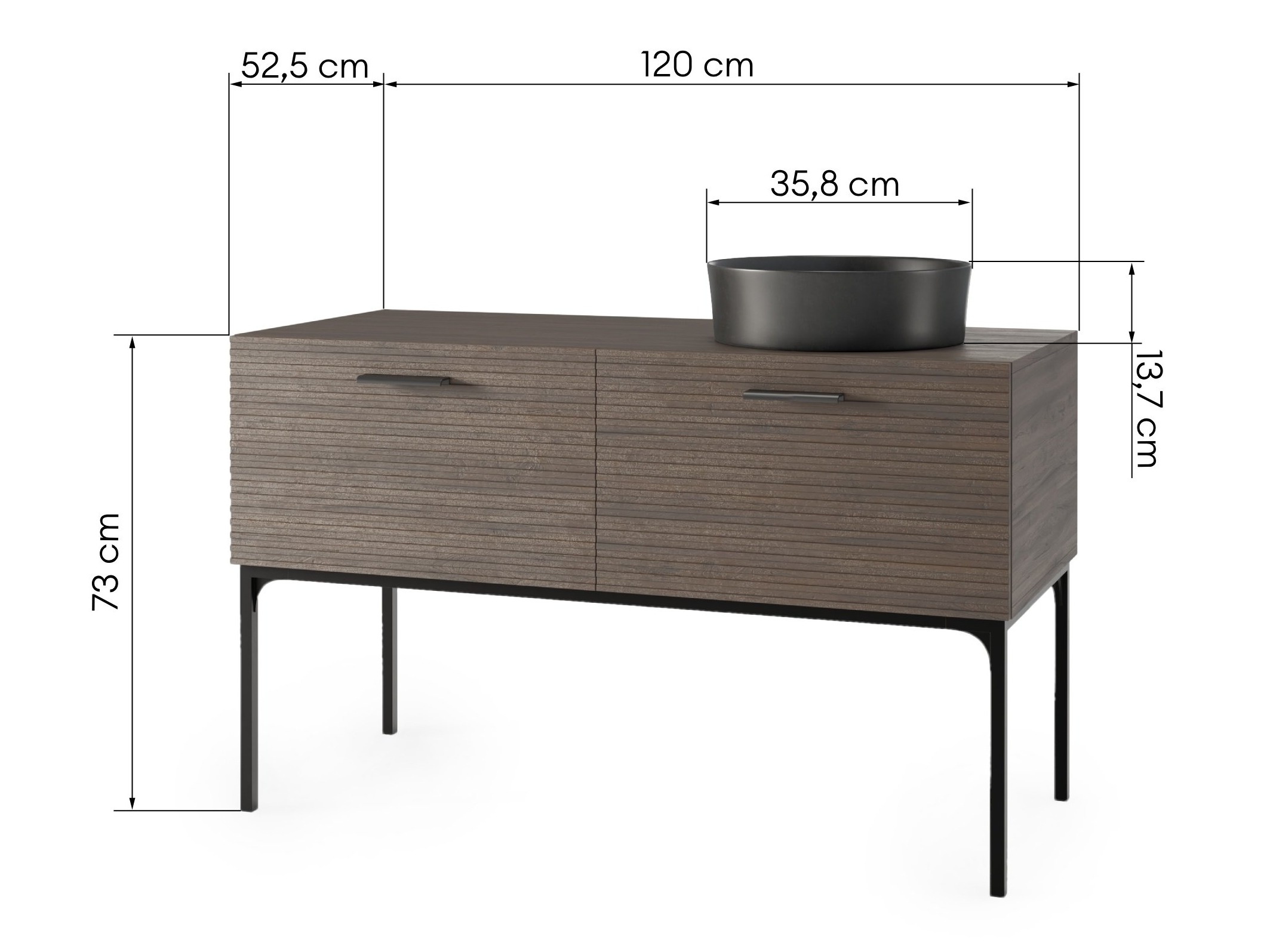 Pastatoma vonios spintelė praustuvui Burleson 508