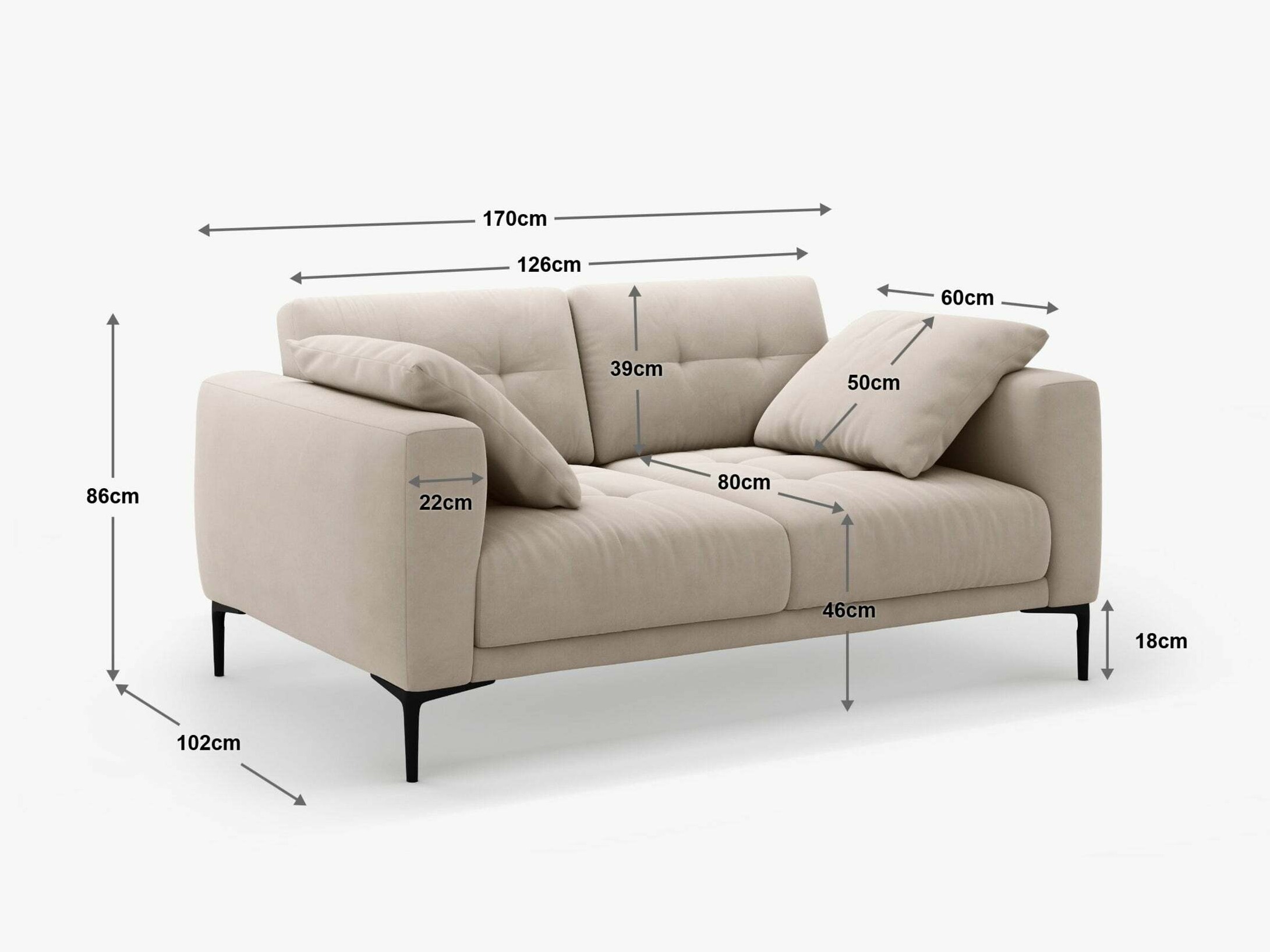 Sofa Sermoro 100 (Sorella 03)