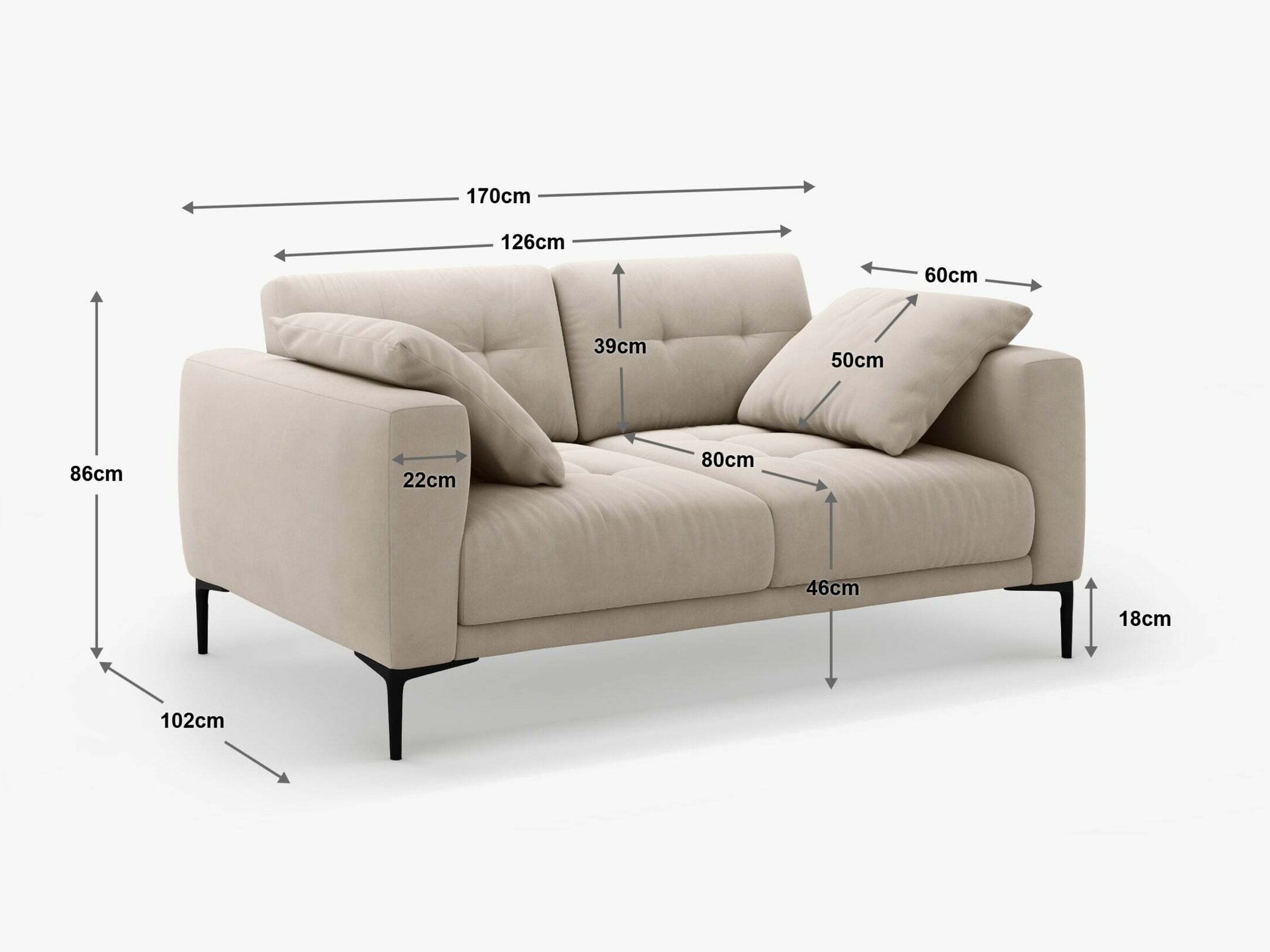 Sofa Sermoro 100 (Sorella 05)