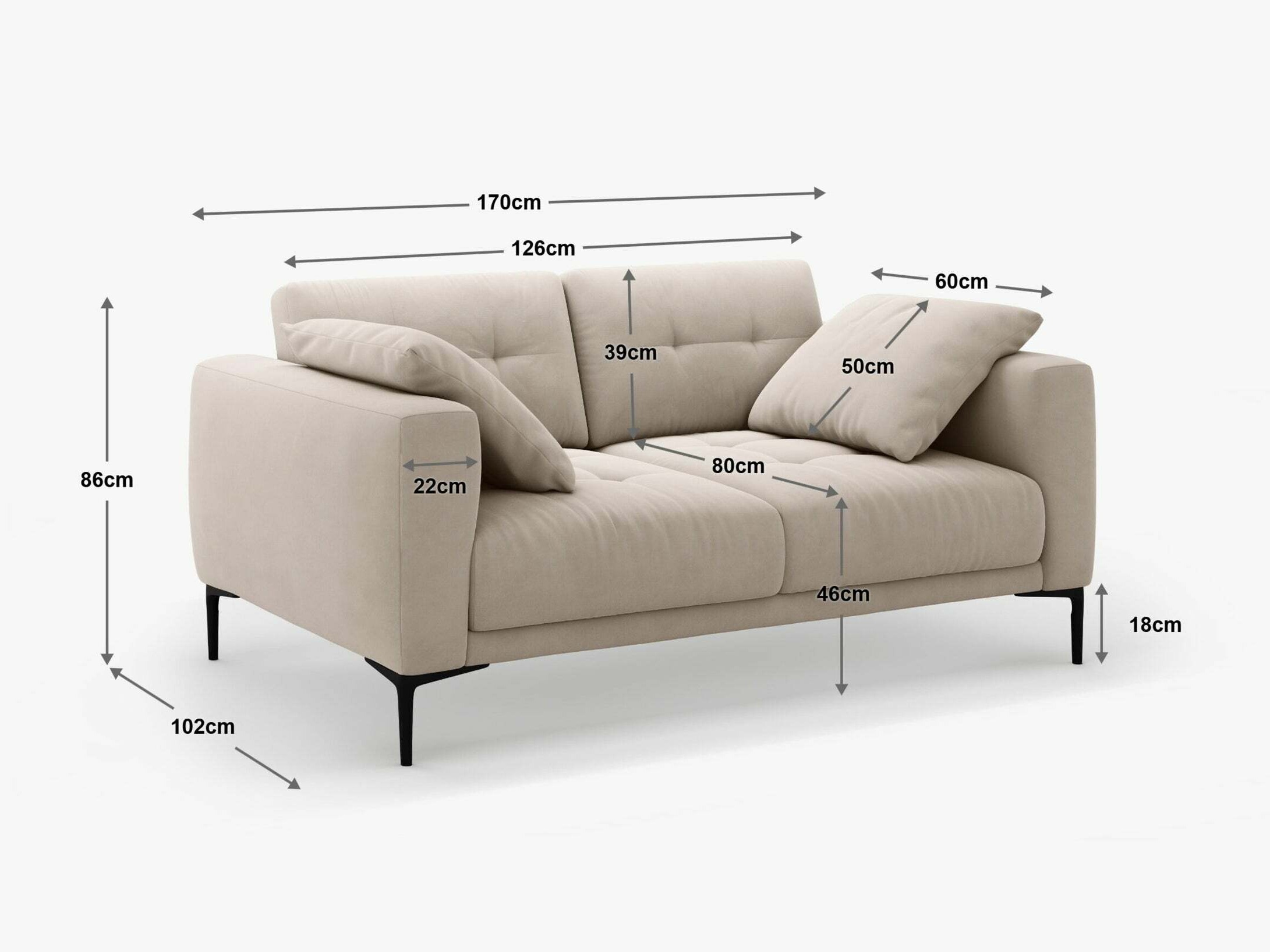 Sofa Sermoro 100 (Sorella 58)