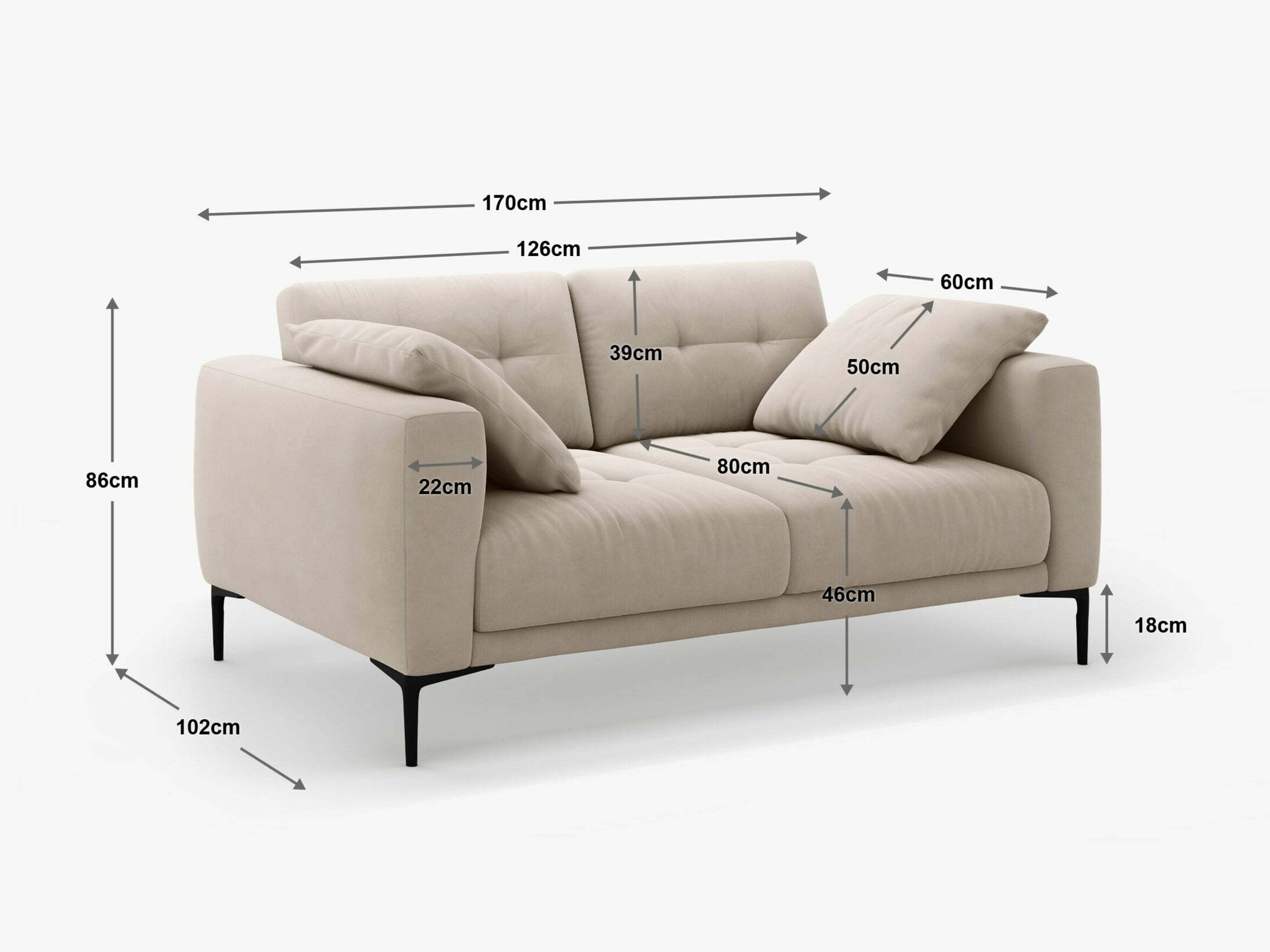 Sofa Sermoro 100 (Sorella 89)