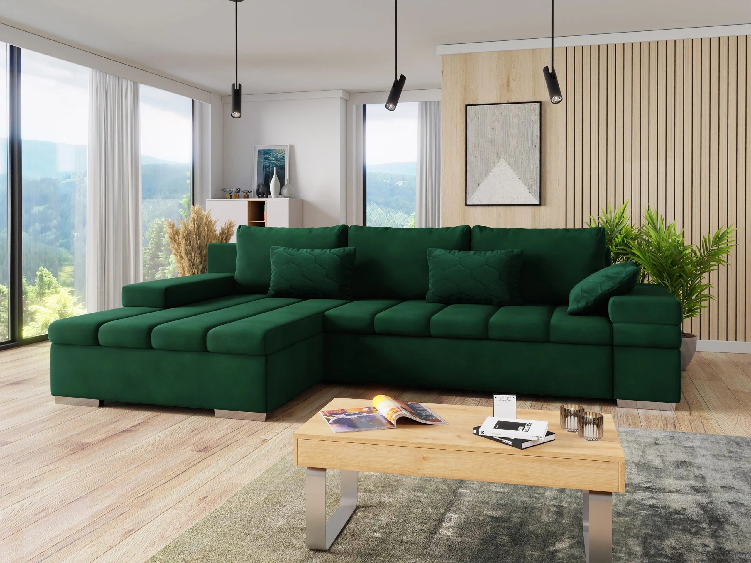 Minkštas kampas Comfivo Olivetum II (Uttario Velvet 2951 + Magic Velvet Pik 2225)