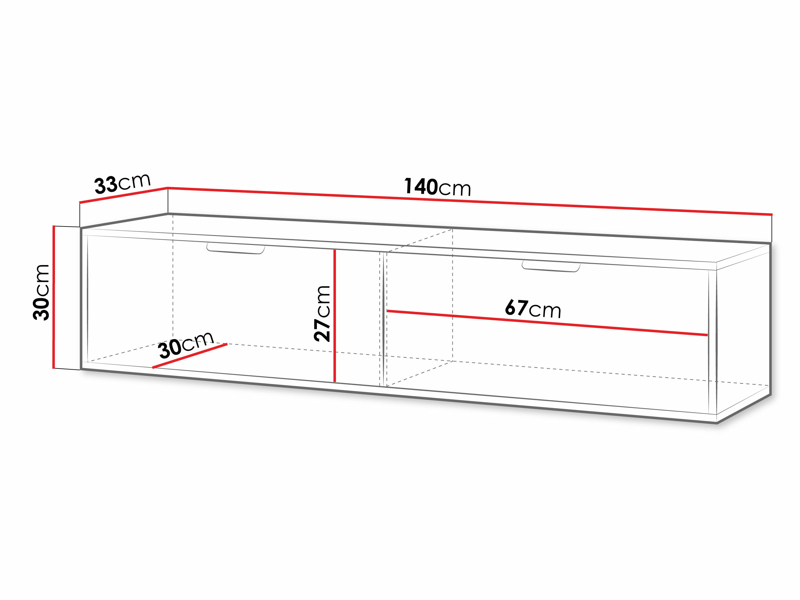 TV staliukas Hamilton 100 (Balta)