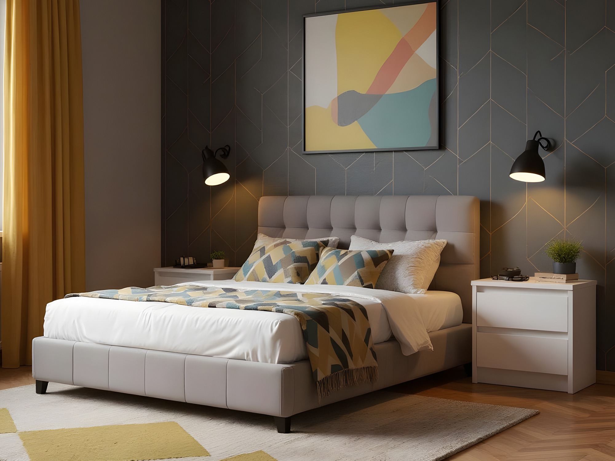 Naktinis staliukas Ontario 197 (Balta)