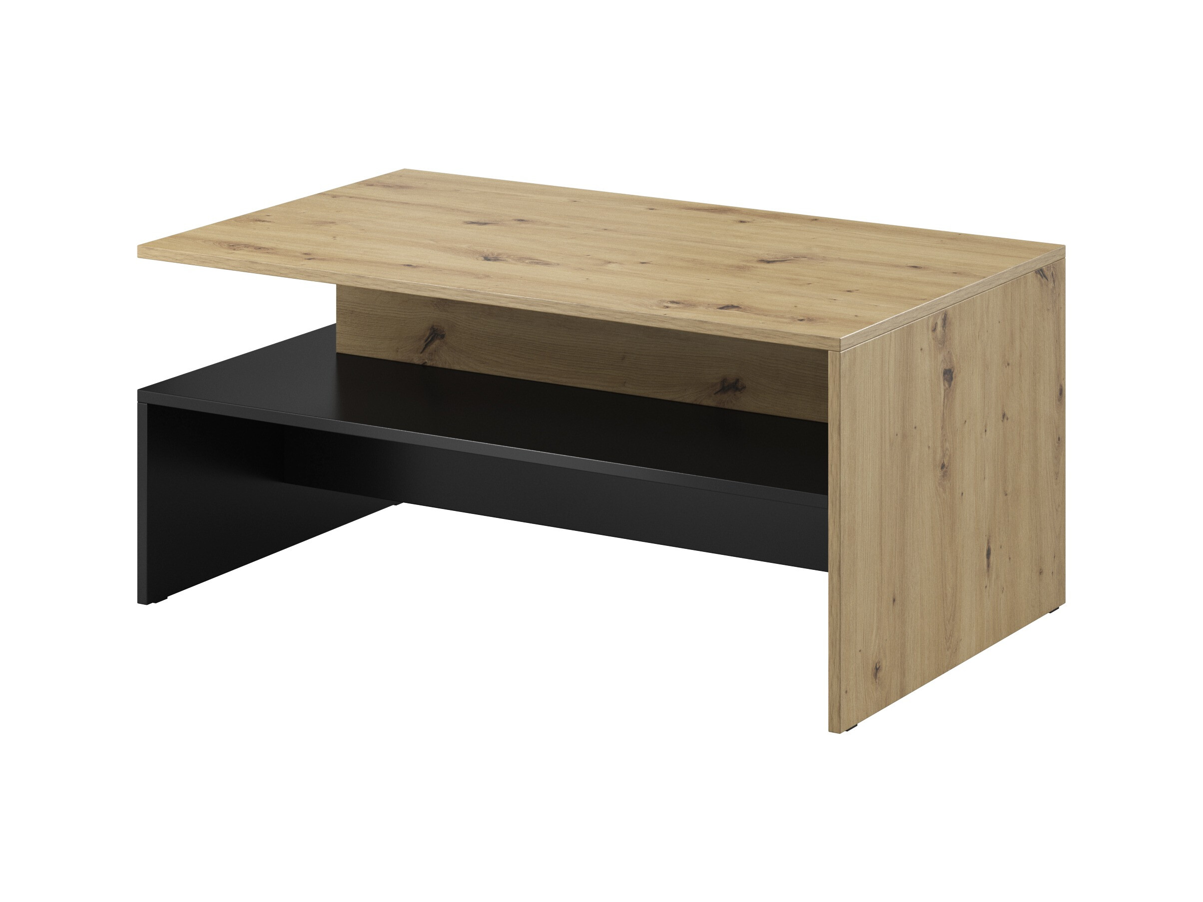 Svetainės komplektas Serodeu 104 (Artisan ąžuolas + Matinė juoda)