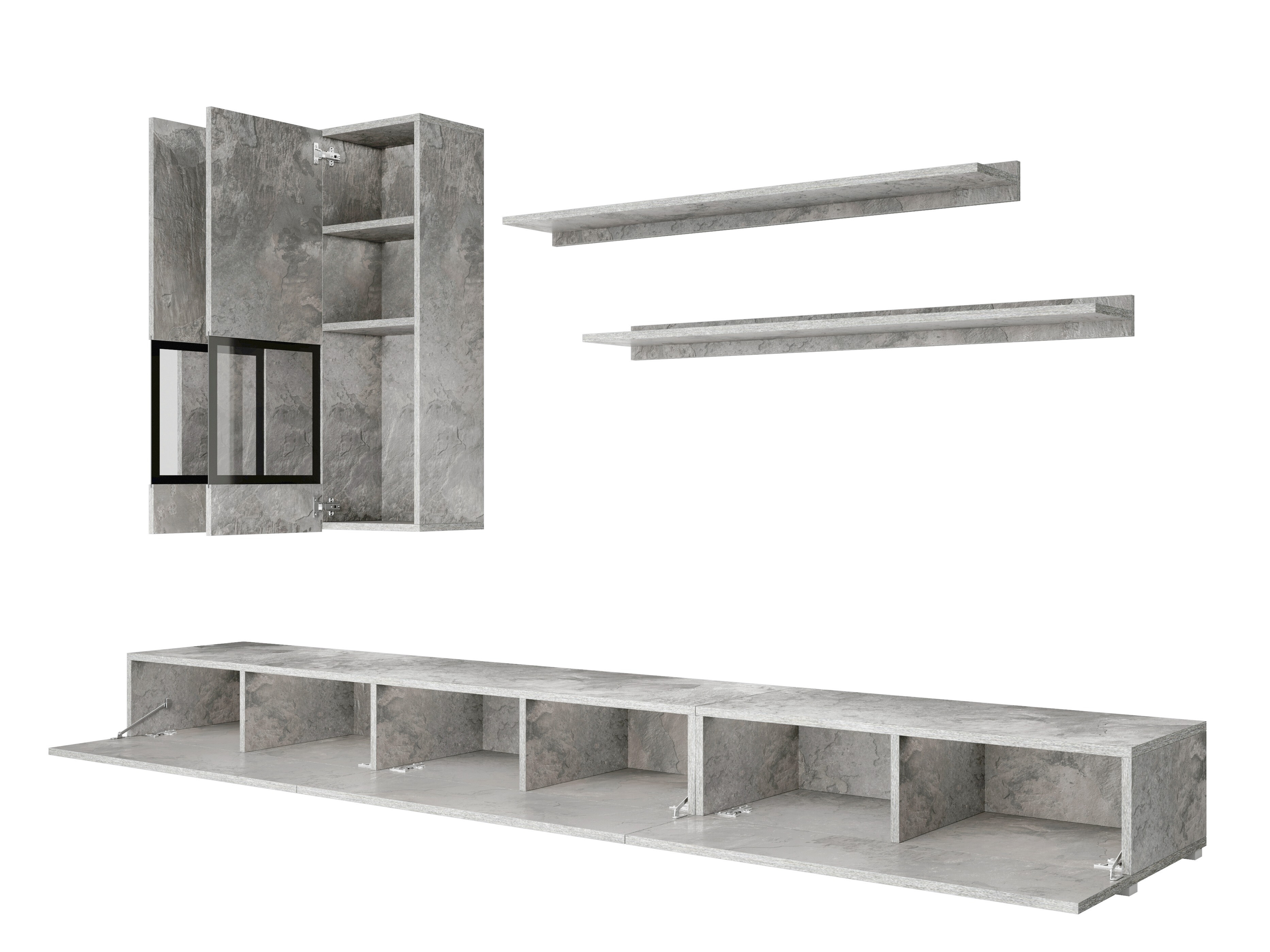 Svetainės komplektas Serodeu 104 (Betonas)